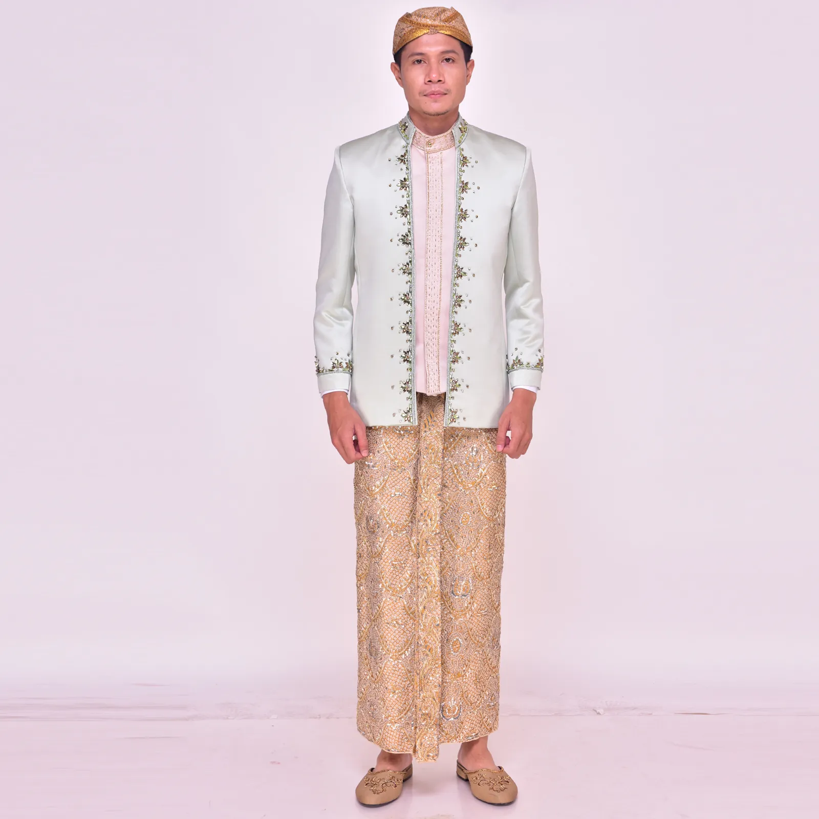 (BS-010) Beskap Pengantin Hijau Mint Pramanda