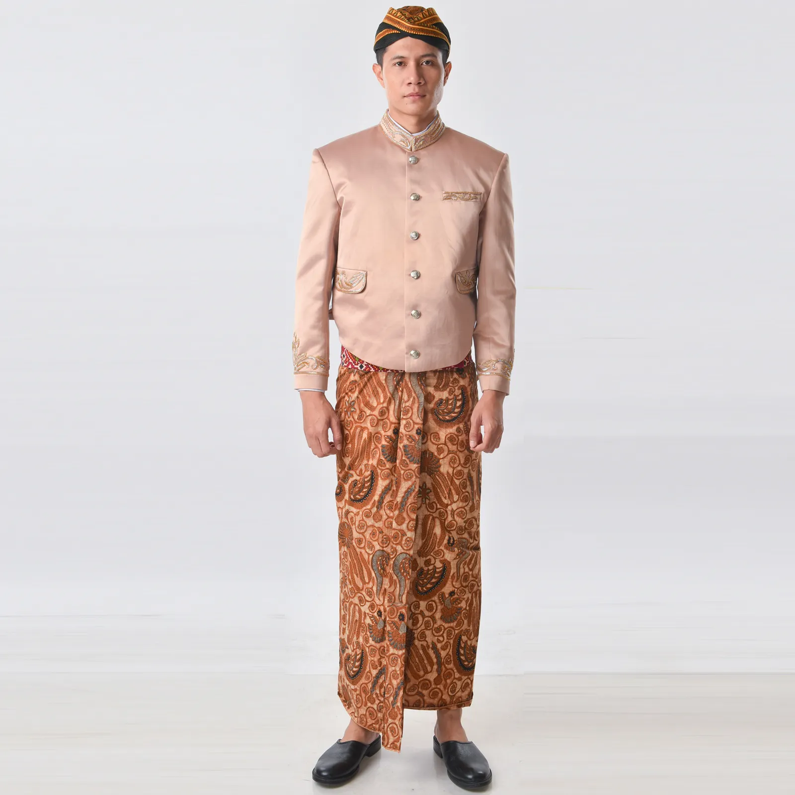 (OTJ-009) Beskap Coklat Khaki Payet Atela