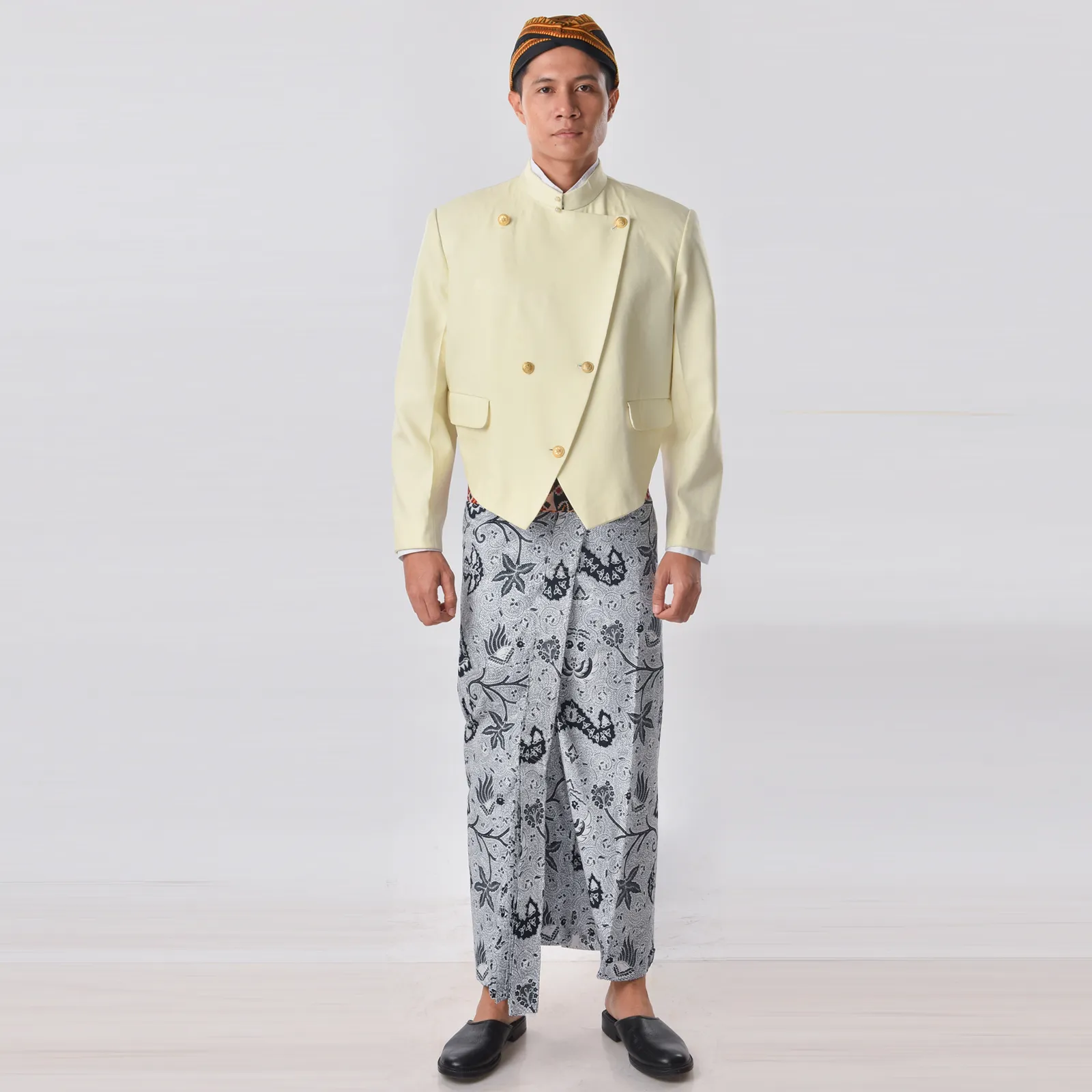 (ATJ-010) Beskap Cream Cekak Polos