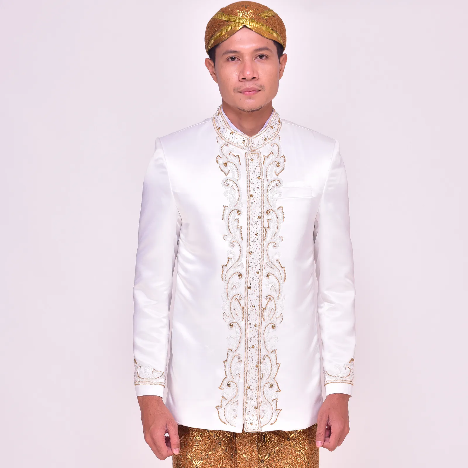 BS-141) Beskap Pengantin Putih Johan
