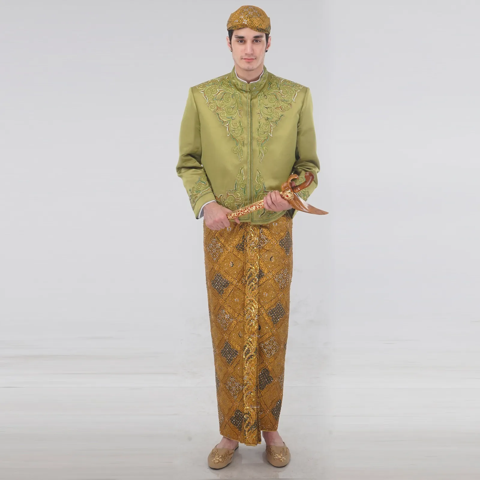 (BJ-071) Beskap Pengantin Hijau Finan