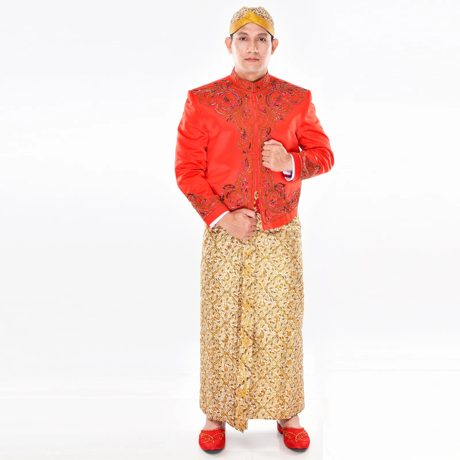 (BJ-083) Beskap Pengantin Merah Reizika