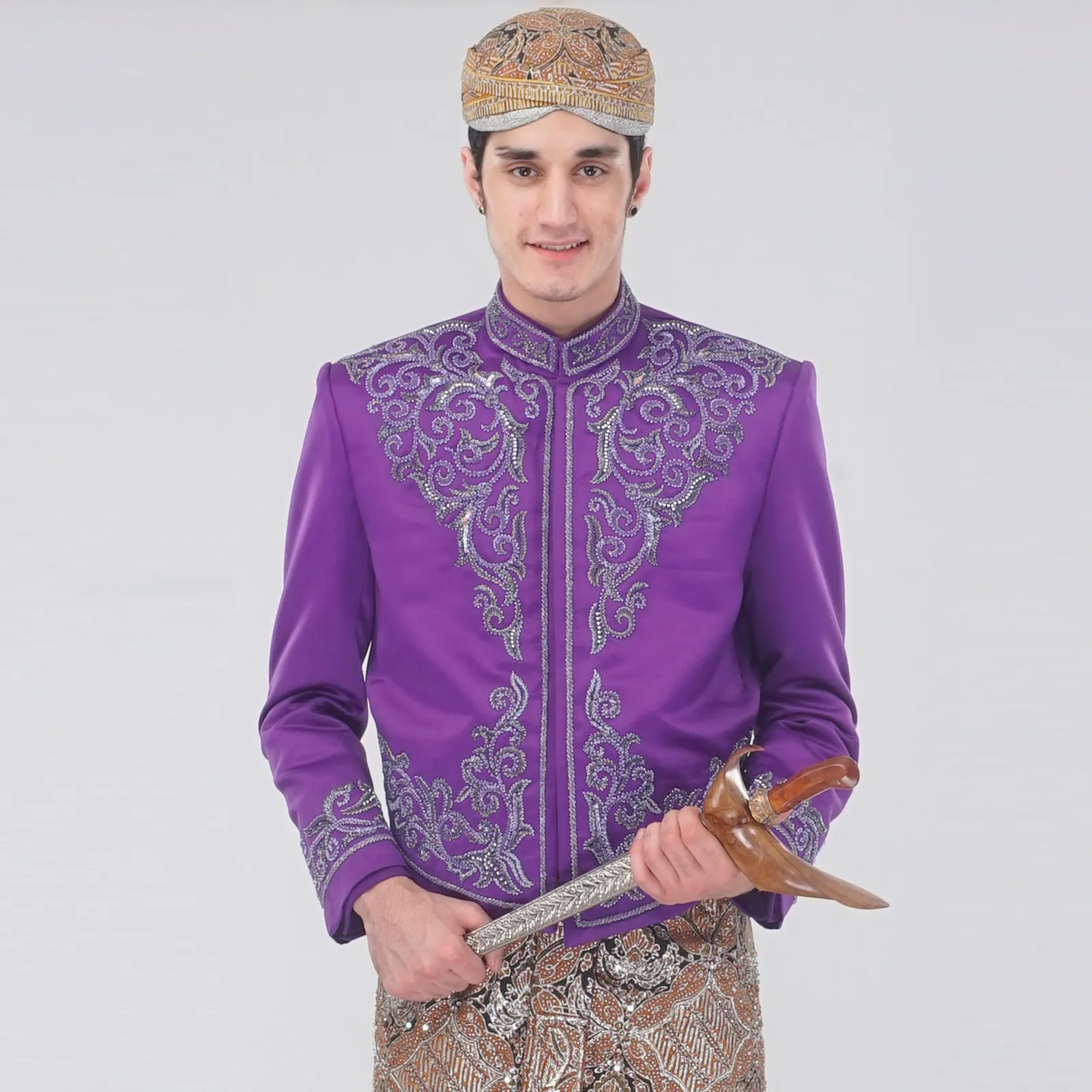 (BJ-098) Beskap Pengantin Ungu Meynar