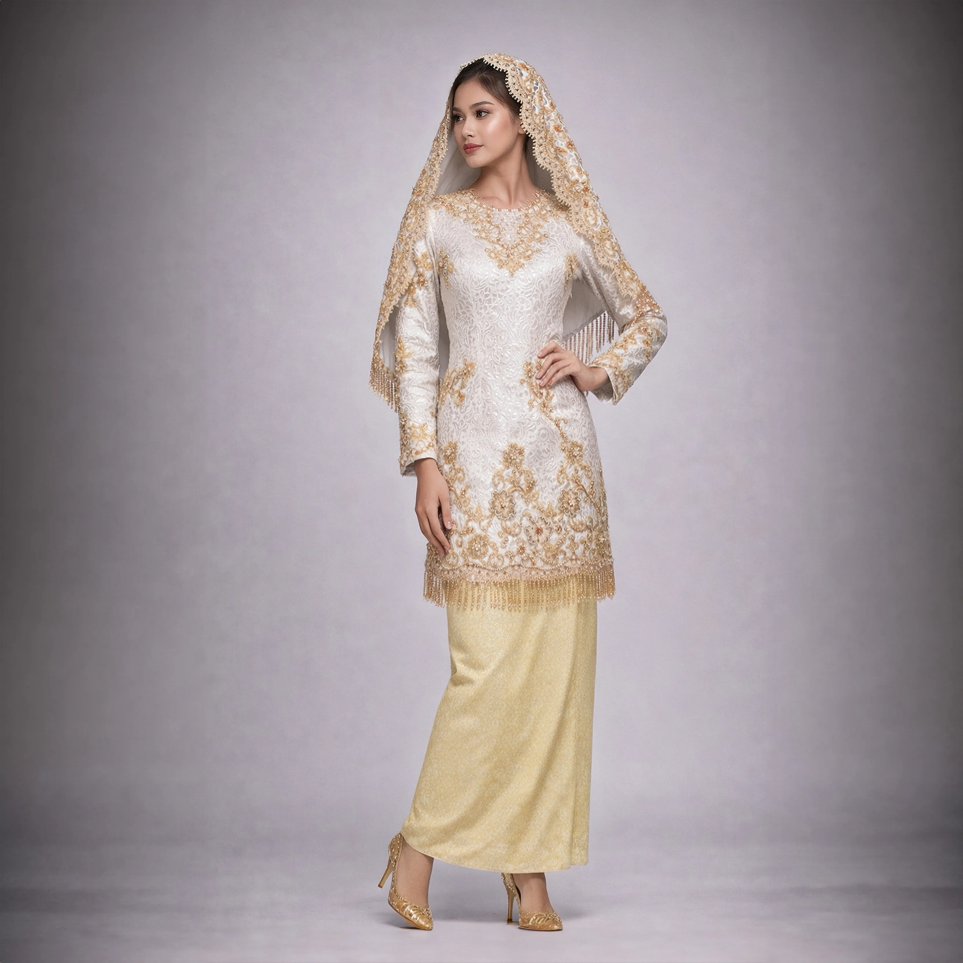 (KE-123) Kebaya Pengantin Kotogadang BW Emas