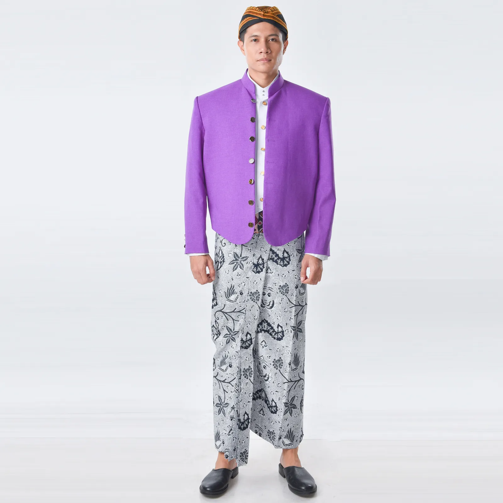 (ATJ-030) Beskap Ungu Muda Polos Sikepan