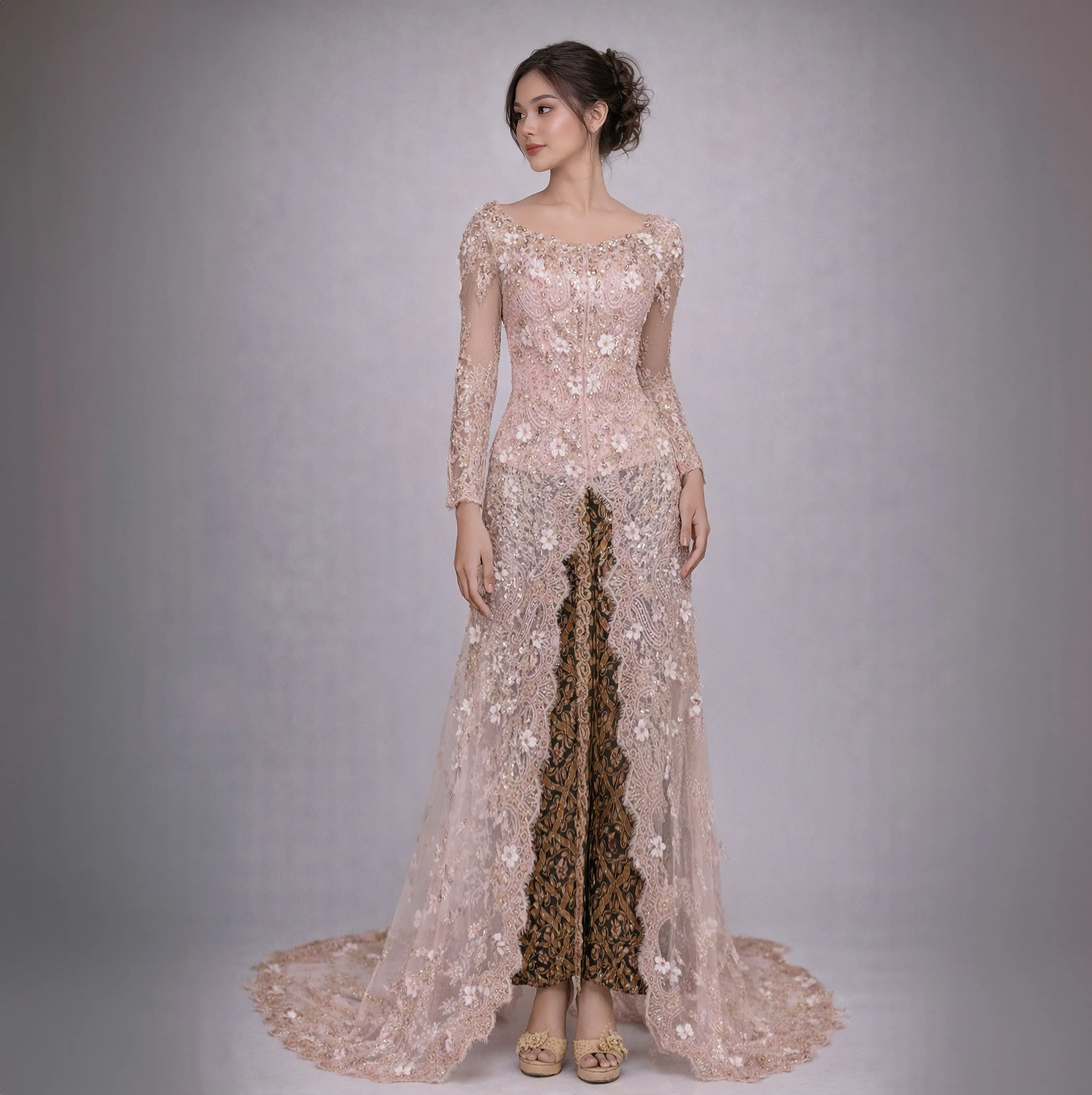 (KE-120) Kebaya Pengantin Salem Benya