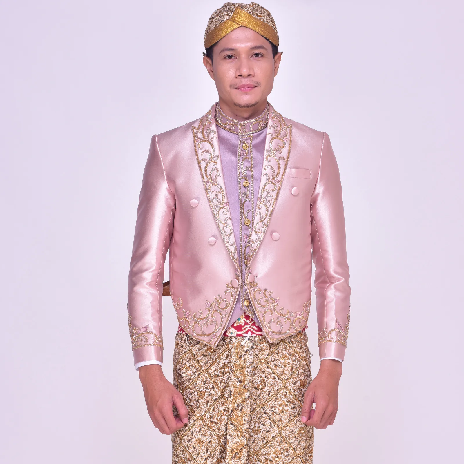 (BJ-120) Beskap Pengantin Rosegold Alfiera