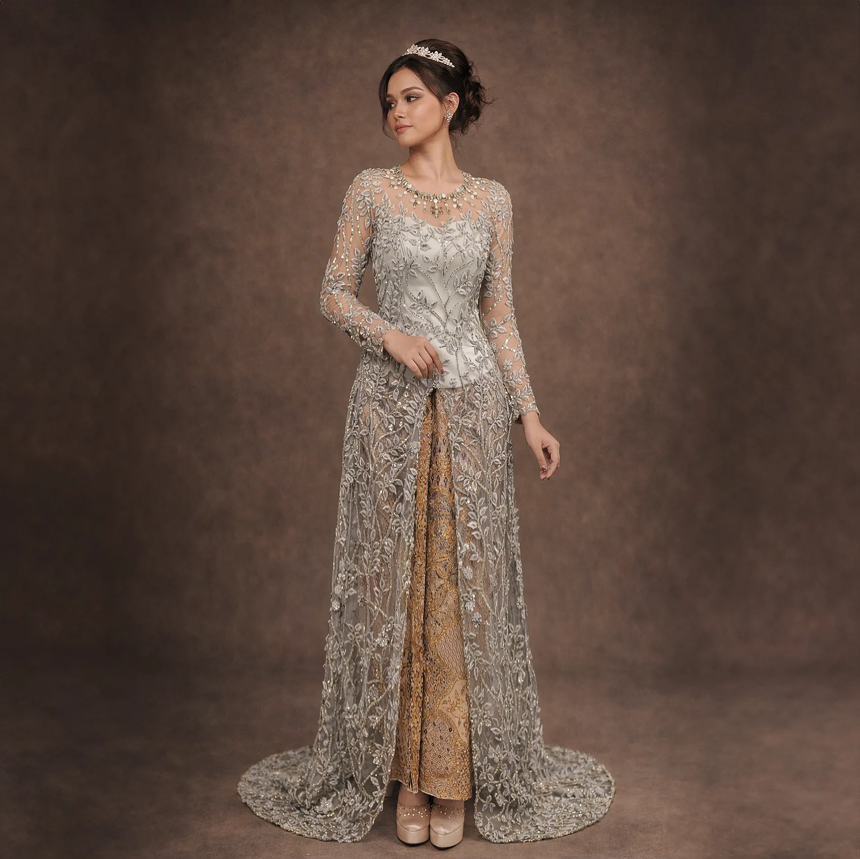 (KE-048) Kebaya Pengantin Hijau Mint Pramanda