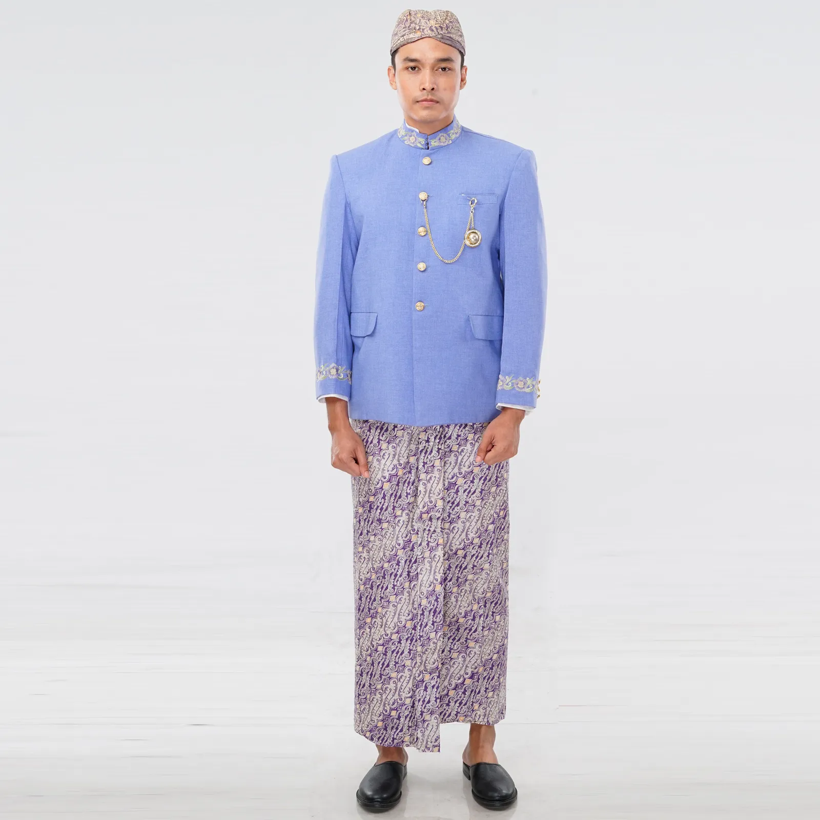 (ATS-027) Beskap Ungu Muda Bordir