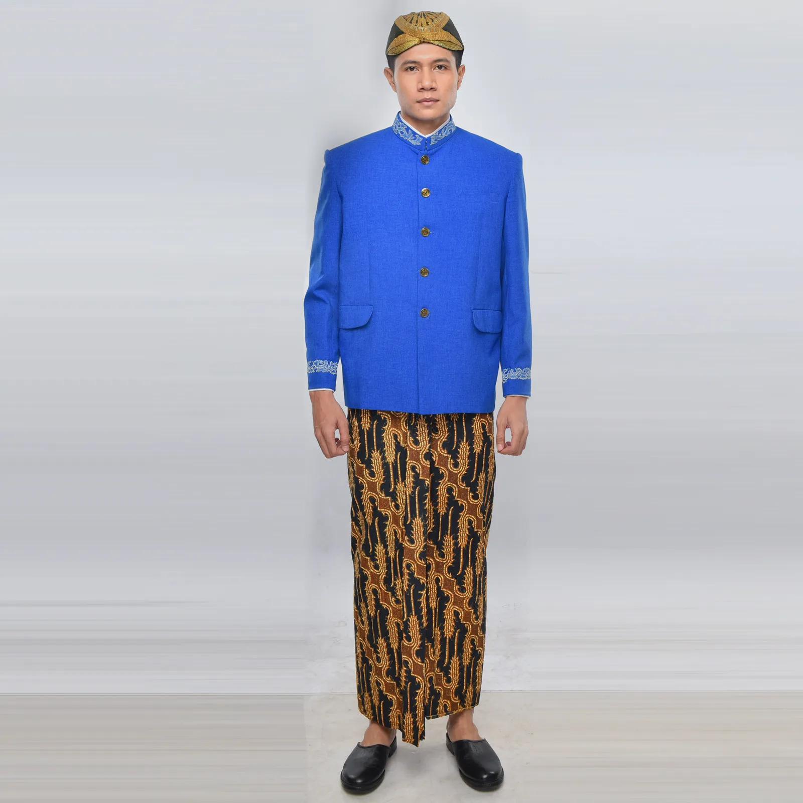 (ATS-006) Beskap Biru Terang Bordir