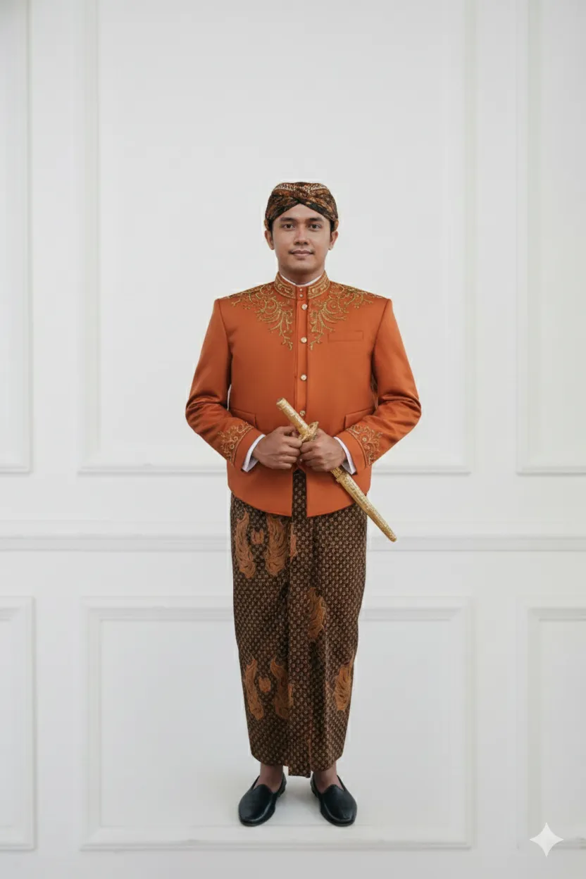 (OTJ-062) Beskap Teracota Payet Sikepan