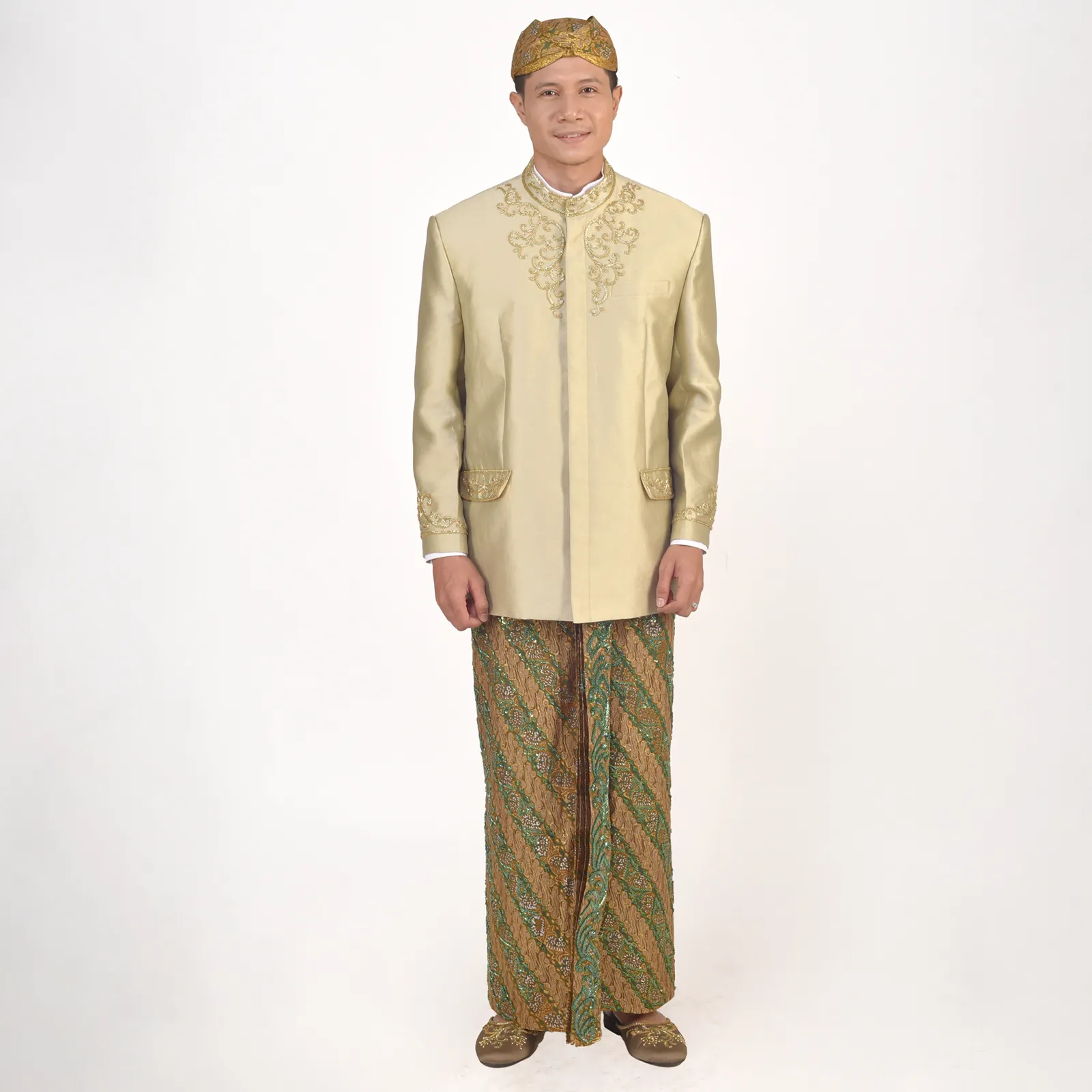 (BS-162) Beskap Pengantin Hijau Vinu