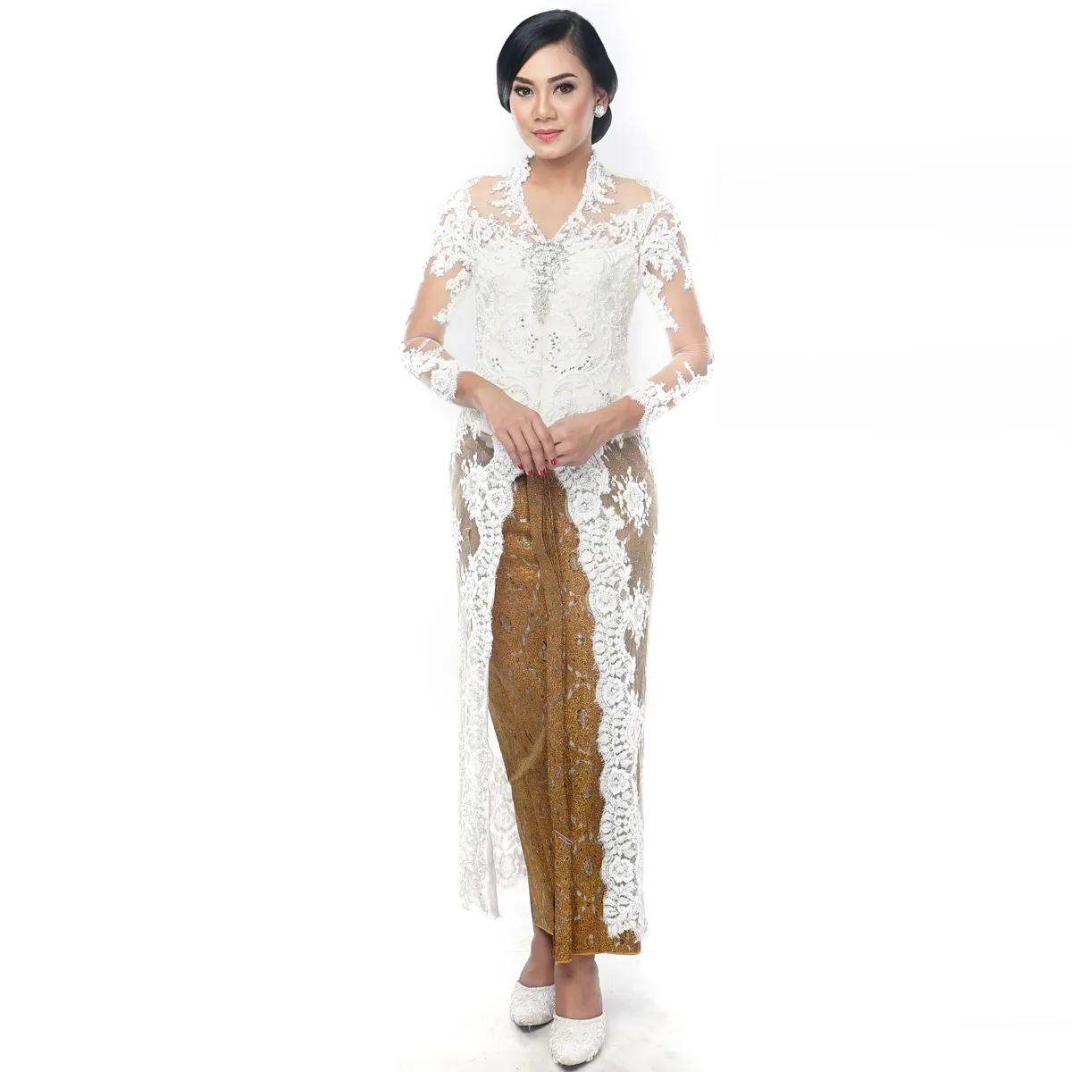 (KR-161) Kebaya Pengantin Putih Aisha Atya