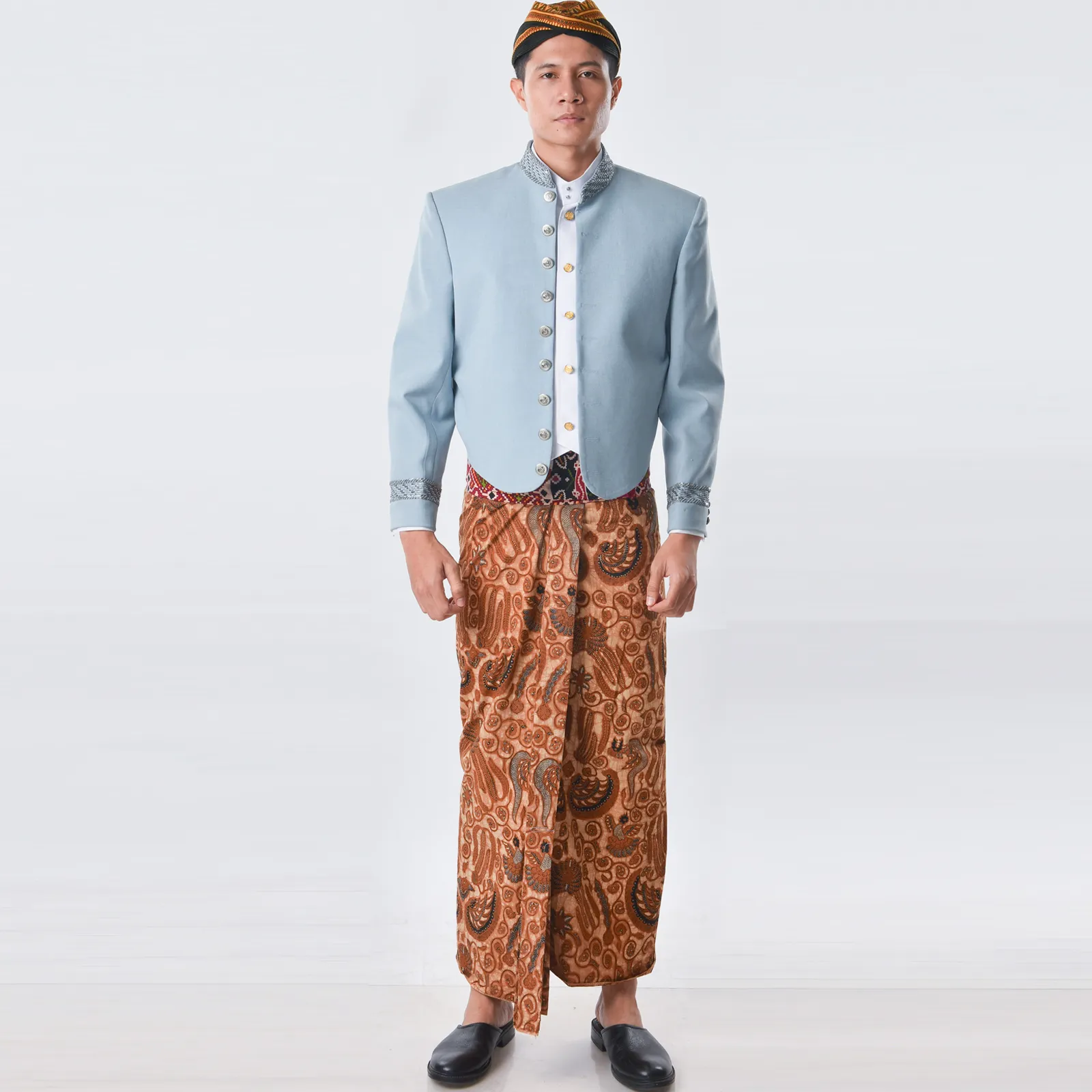 (OTJ-002) Beskap Abu-Abu Muda Payet (Sikepan)