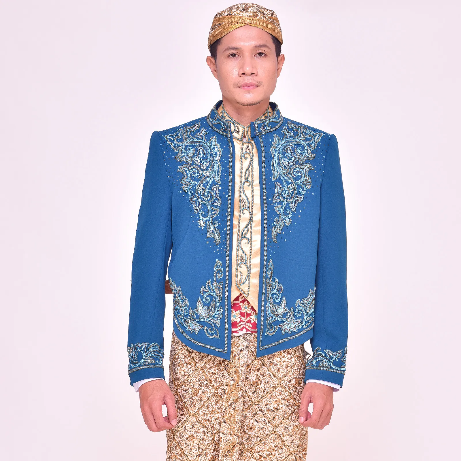 (BJ-102) Beskap Pengantin Biru Asmoro