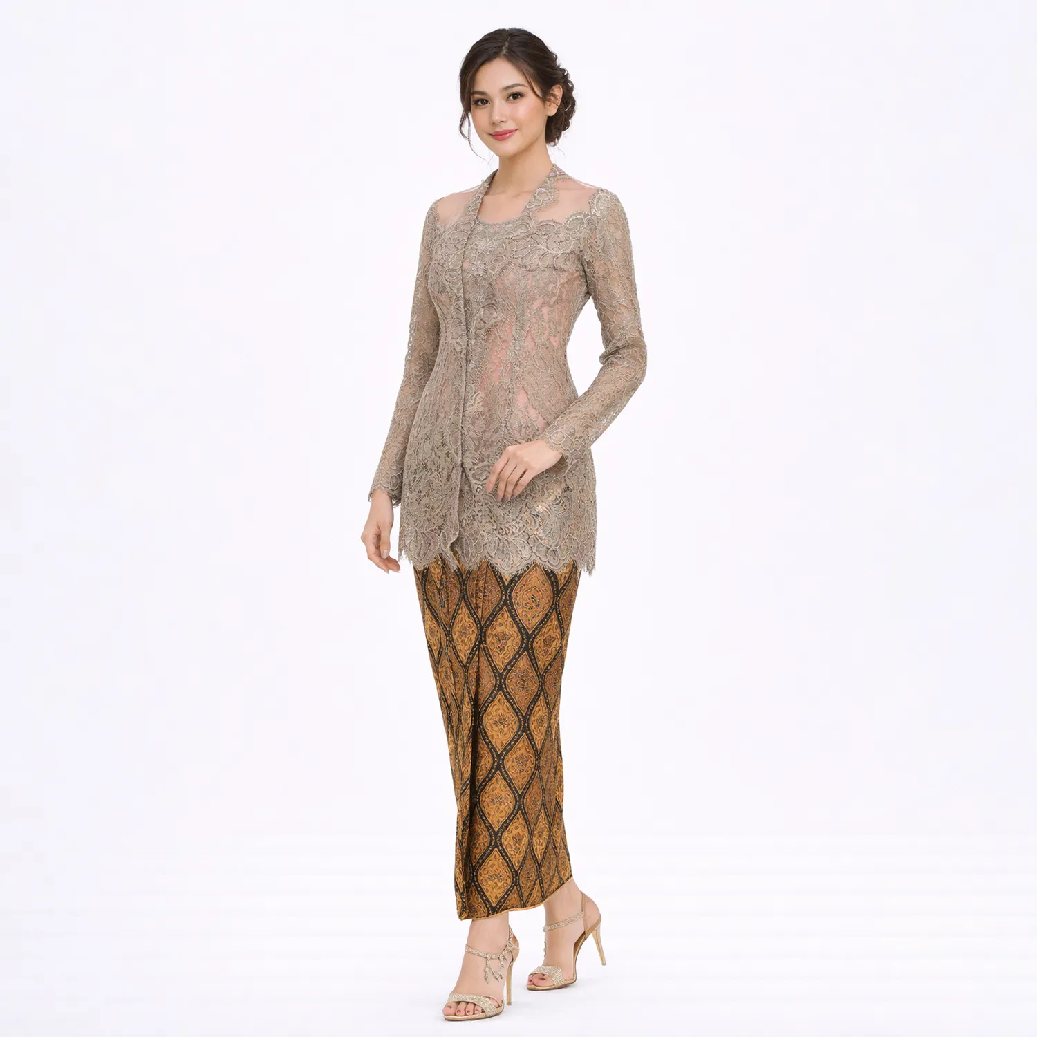 (BT-054) Kebaya Bridesmaid/Engagement/Graduation Brukat Rosegold