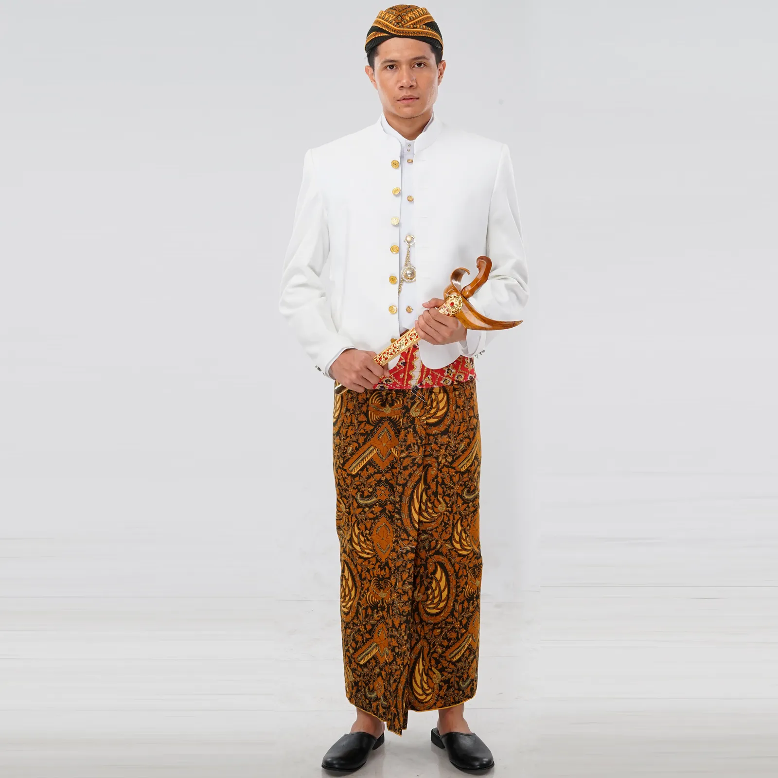 (ATJ-028) Beskap Putih Polos Sikepan