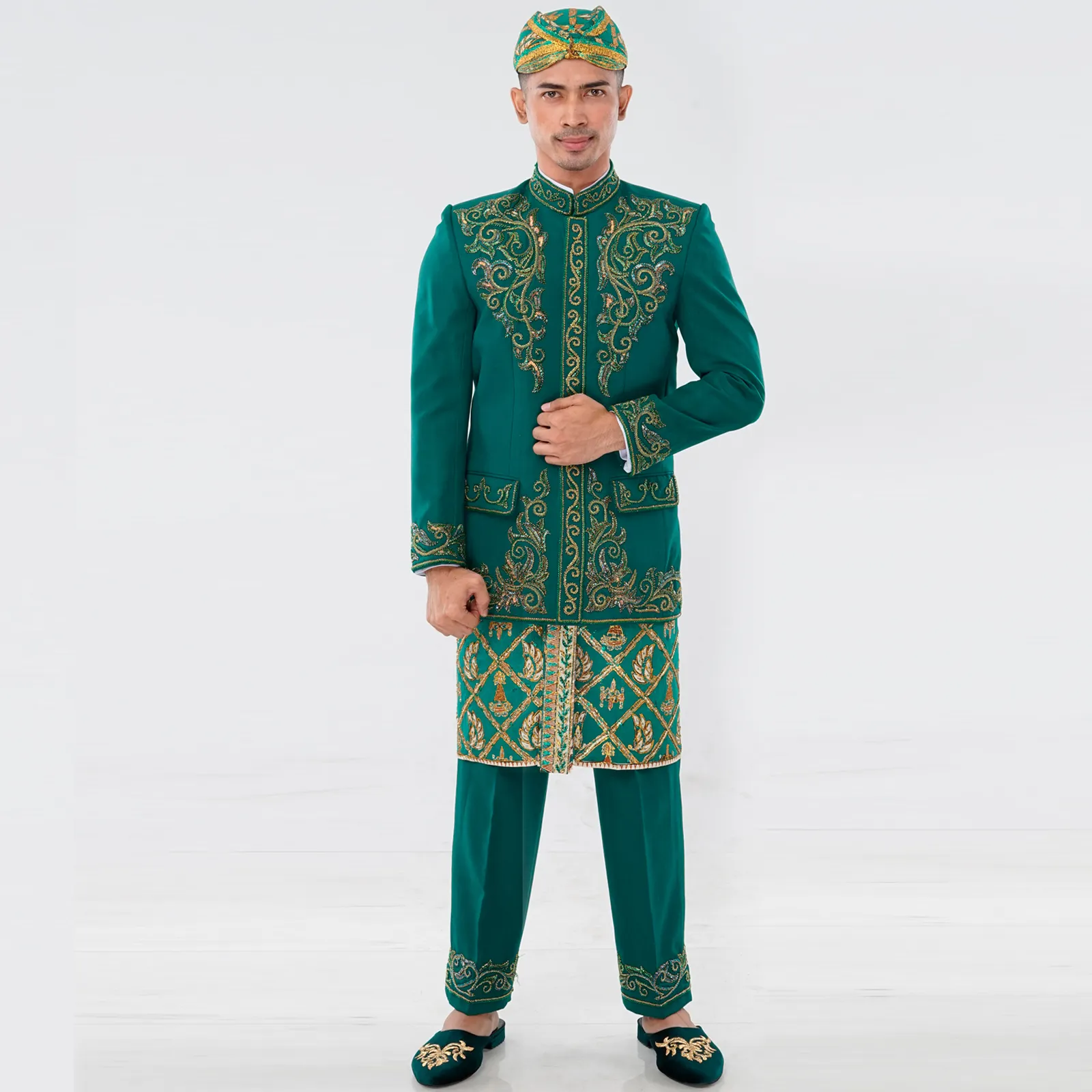 (BS-059) Beskap Pengantin Hijau Denis