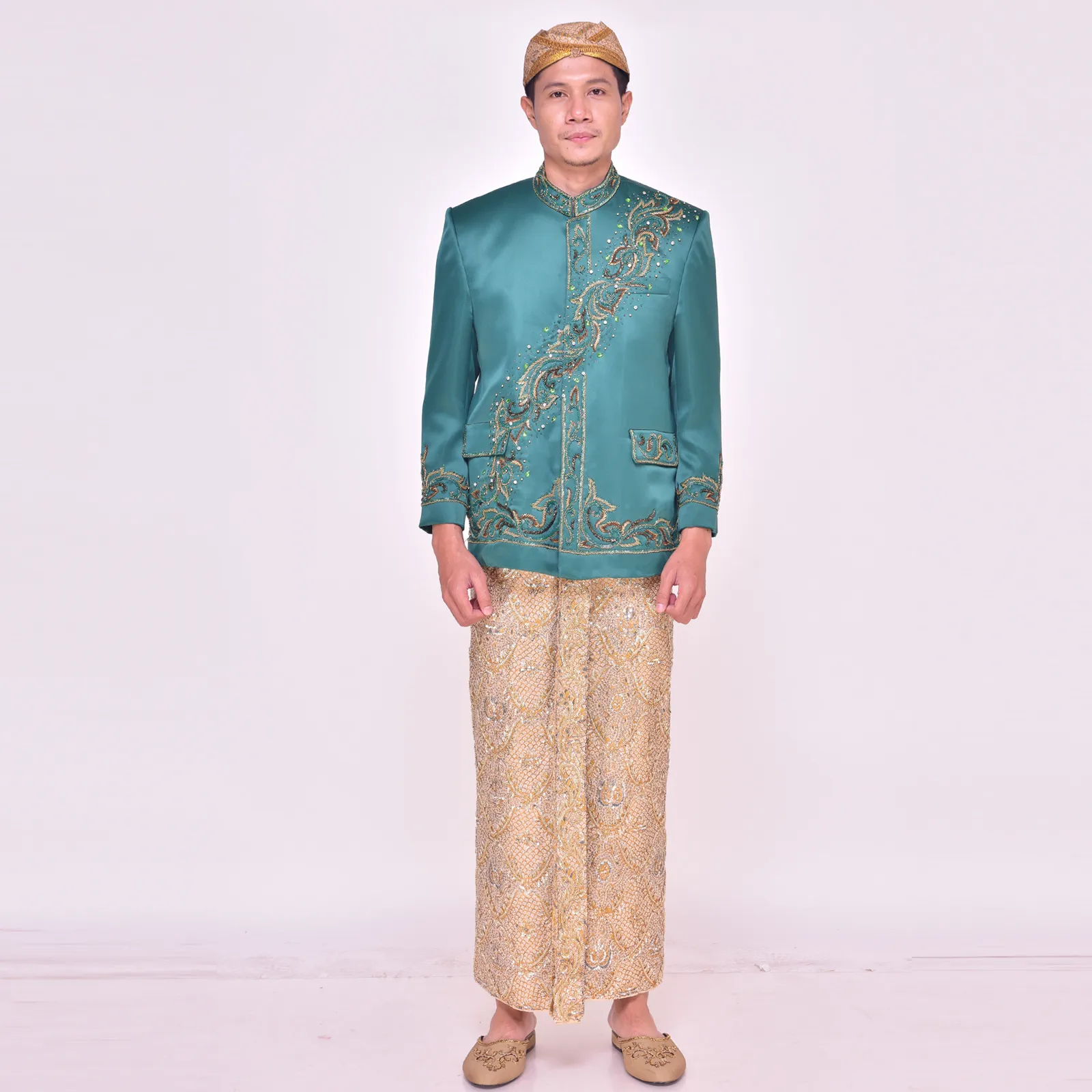 (BS-136) Beskap Pengantin Hijau Reza