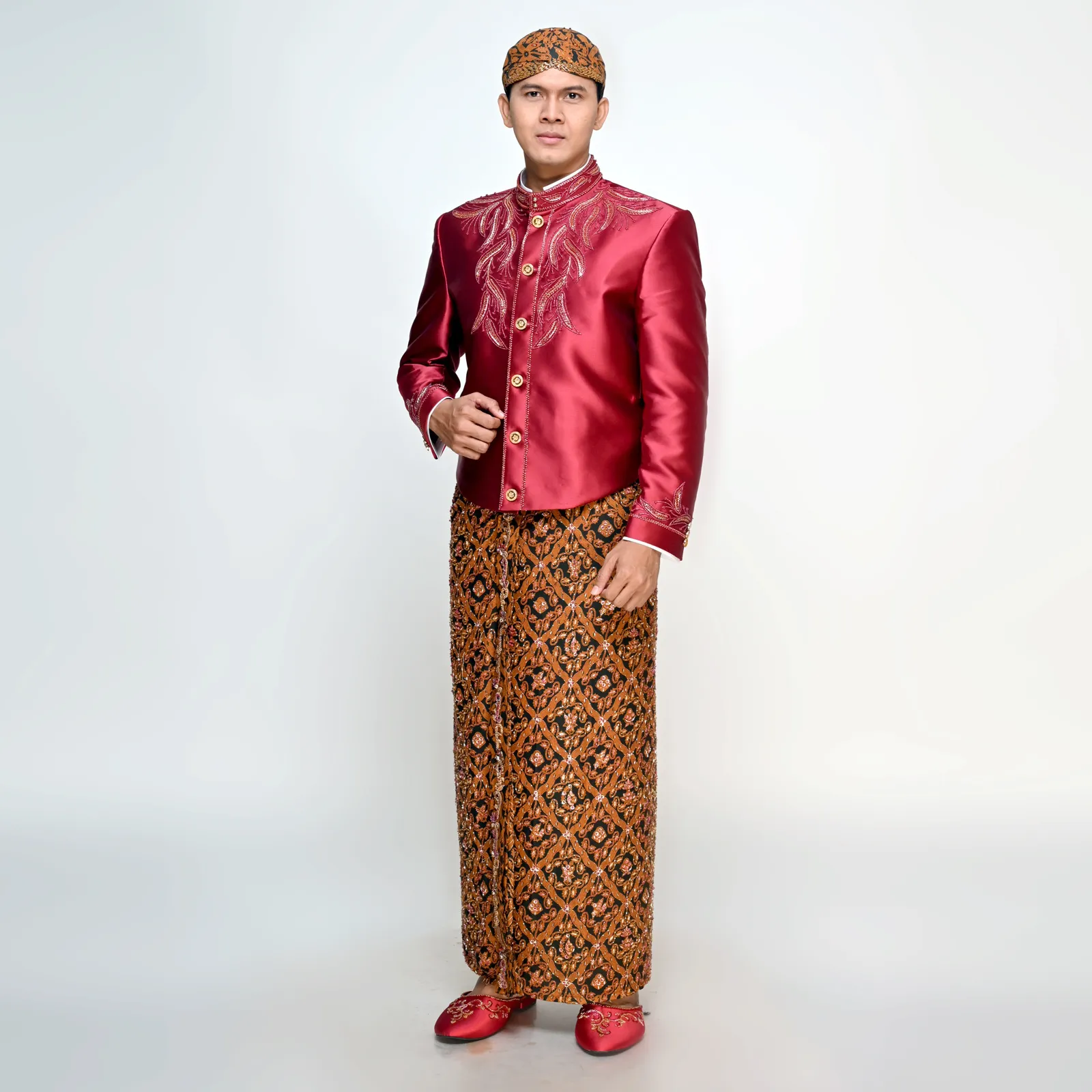 (OTJ-054) Merah Marun Payet Baru Atela