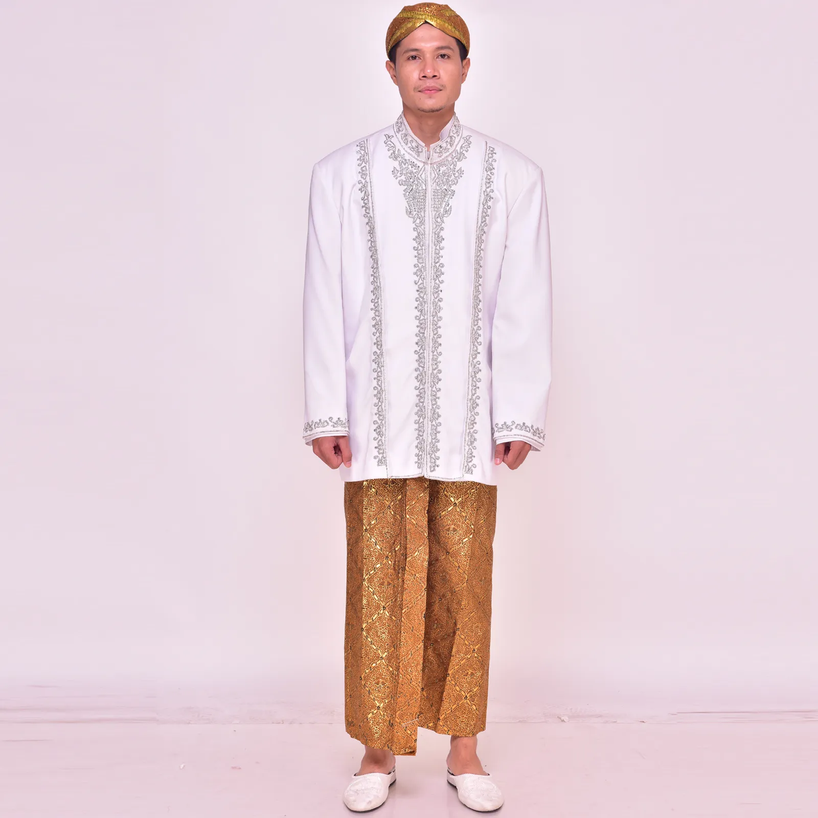 (BS-130) Beskap Pengantin Putih Juwita