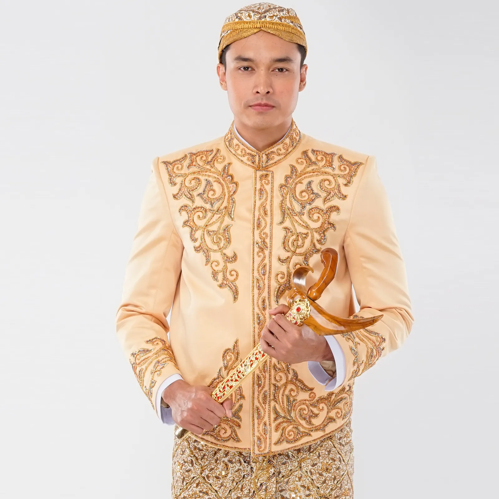 (BJ-064) Beskap Pengantin Emas Mustika Dian