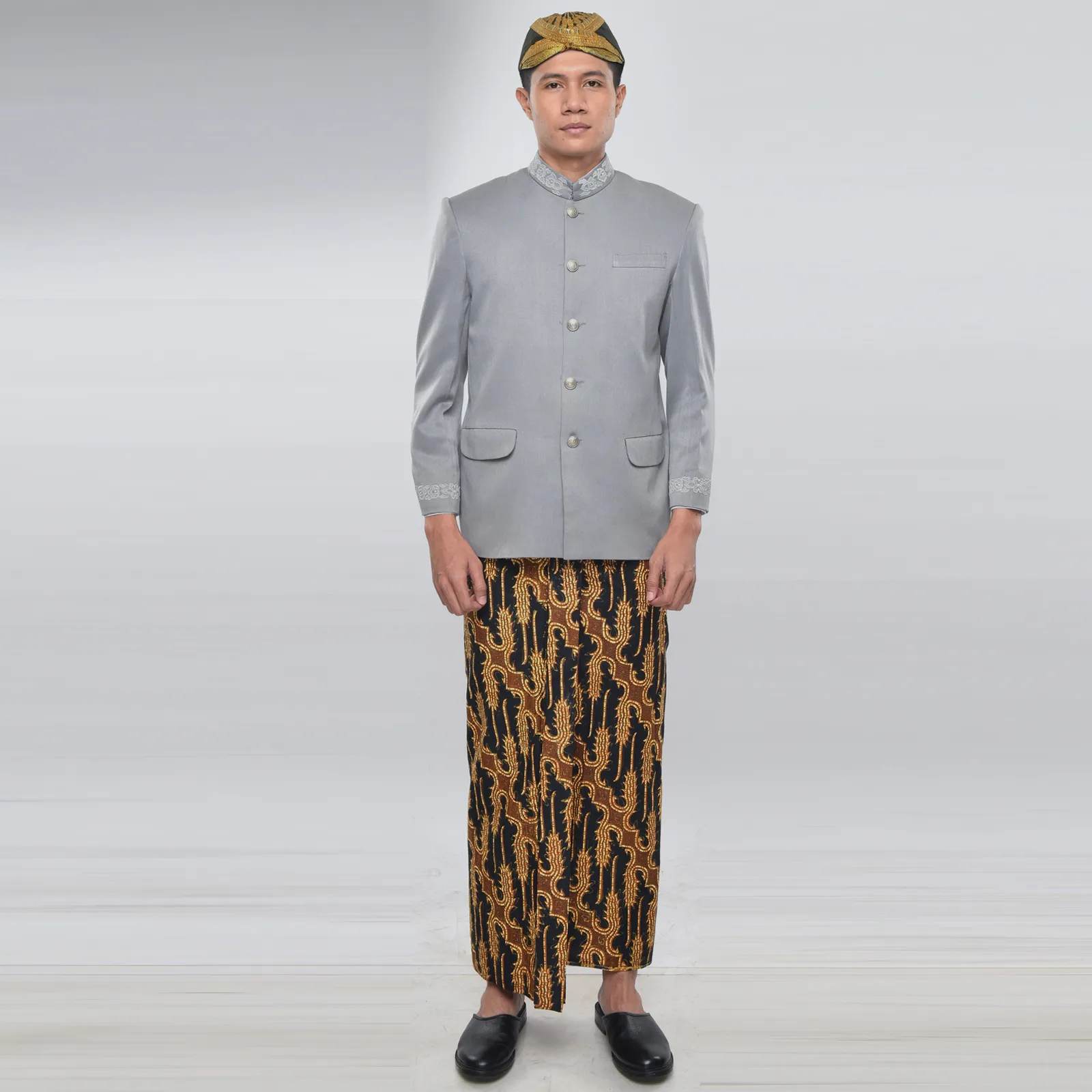 (ATS-001) Beskap Abu-Abu Bordir