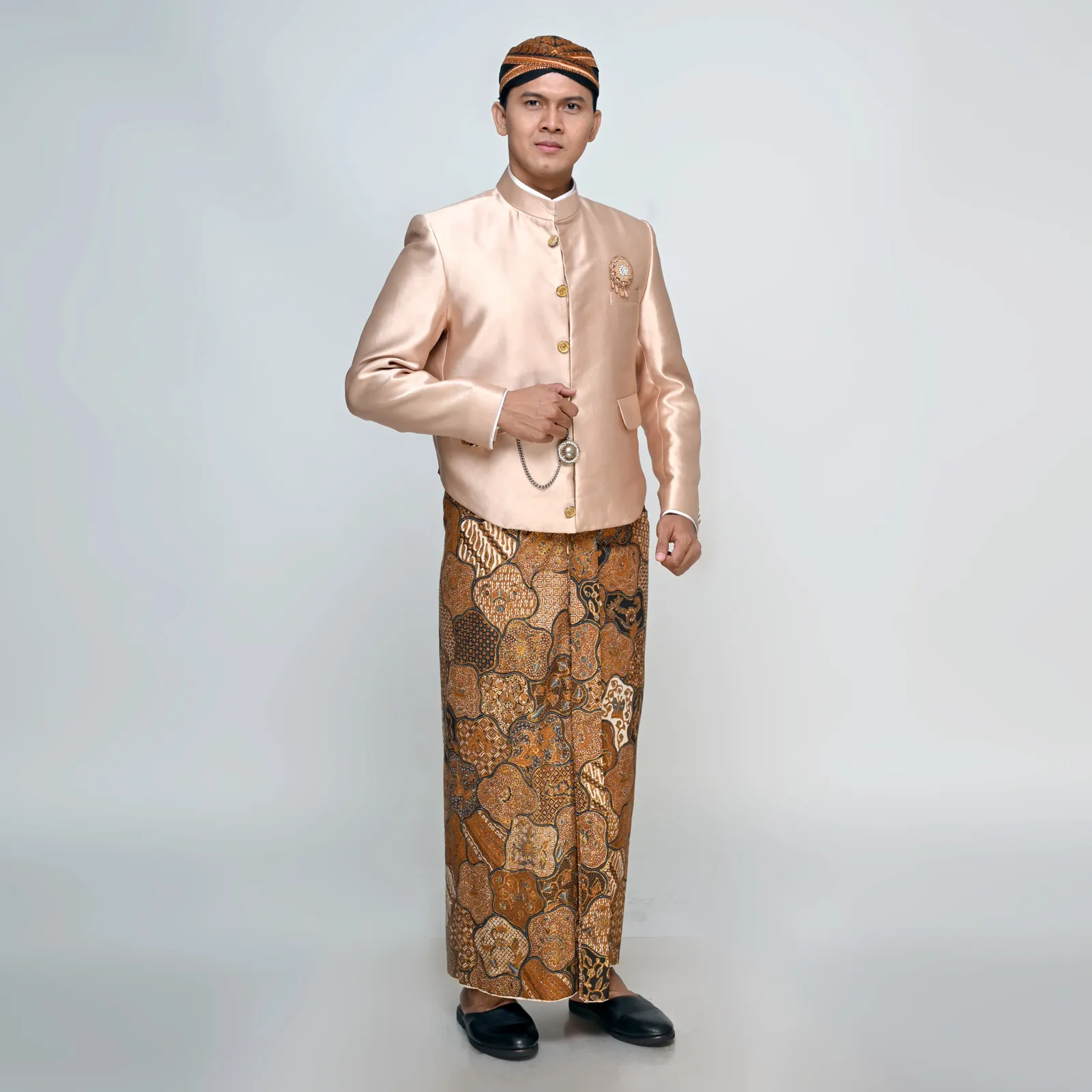 (ATJ-048) Beskap Coklat Mocca Polos Atela