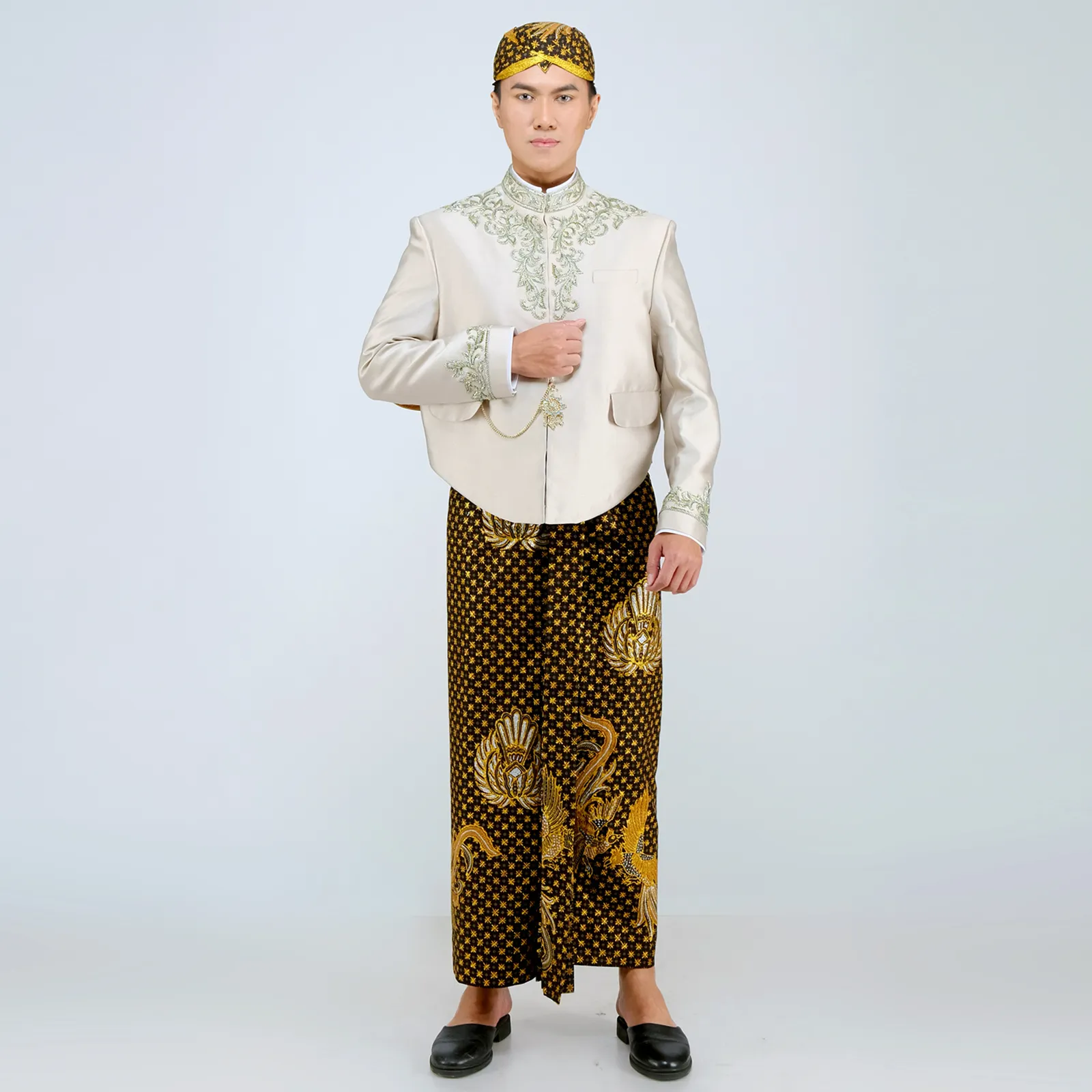 (OTJ-058) Beskap Hijau Olive Payet Baru Atela