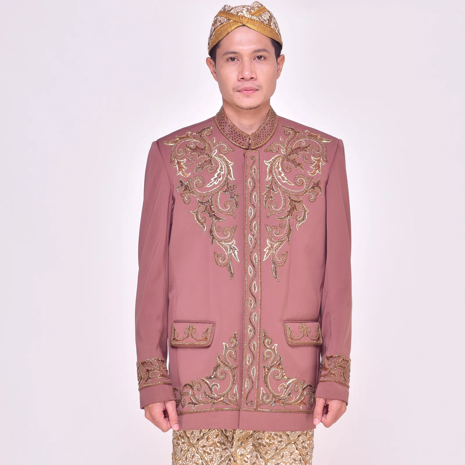 (BS-107) Beskap Pengantin Coklat Wirzal