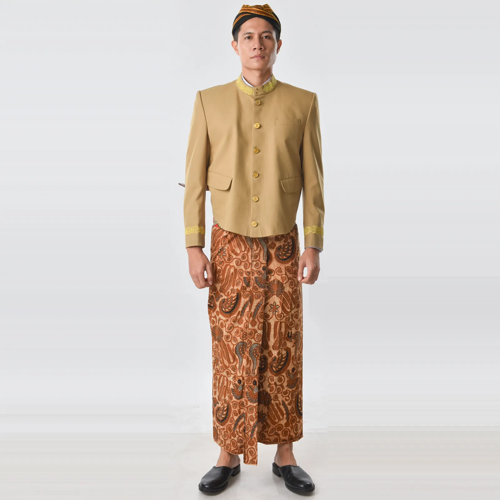 (ATJ-011) Beskap Gold Samto Bordir