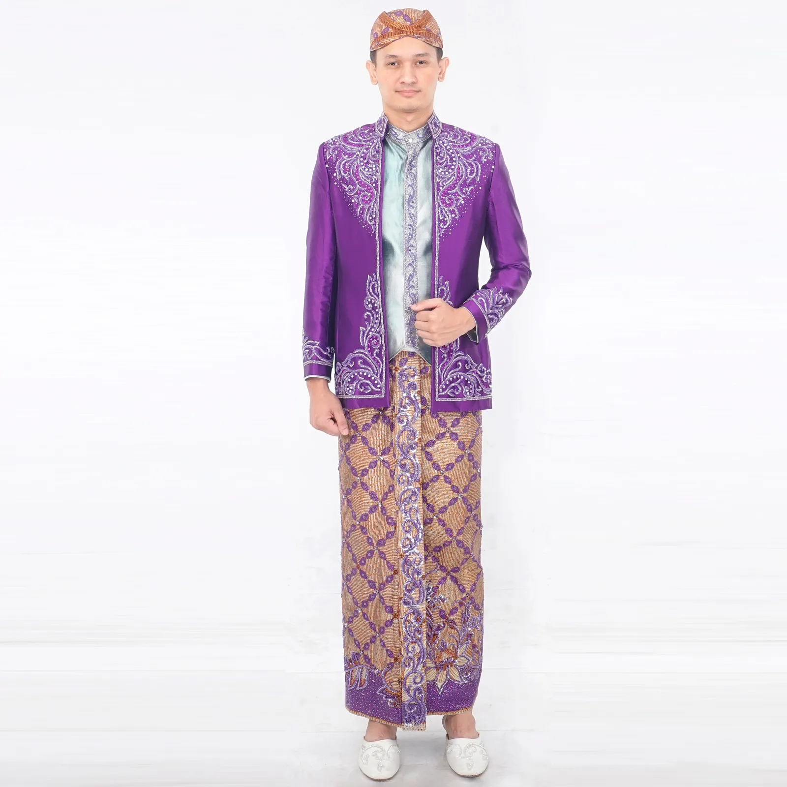 (BS-098) Beskap Pengantin Ungu Soraya