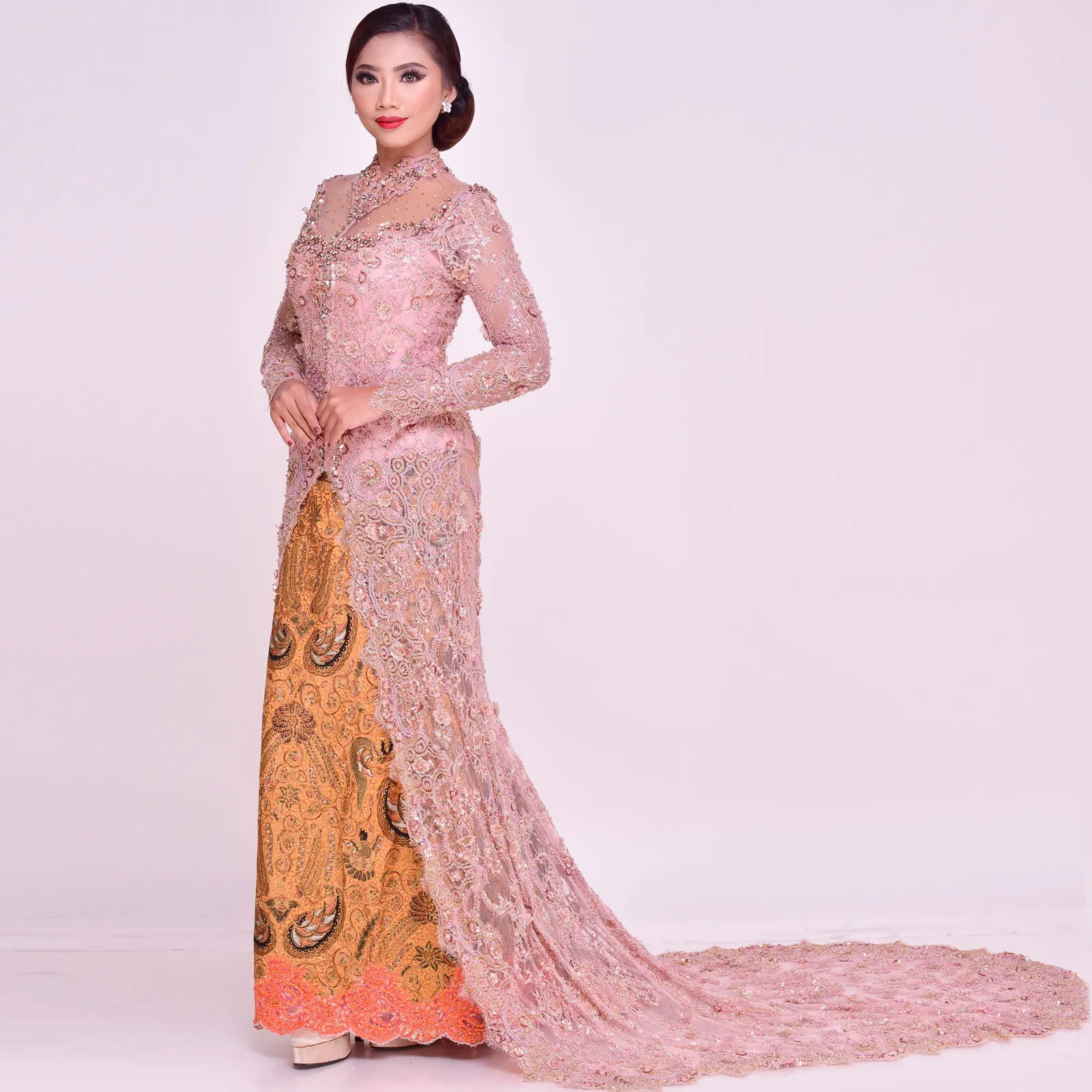(KE-108) Kebaya Pengantin Rosegold Alfiera