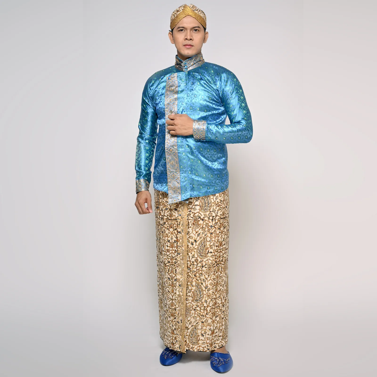 (BJ-174) Beskap Pengantin Biru Jogja Pakem