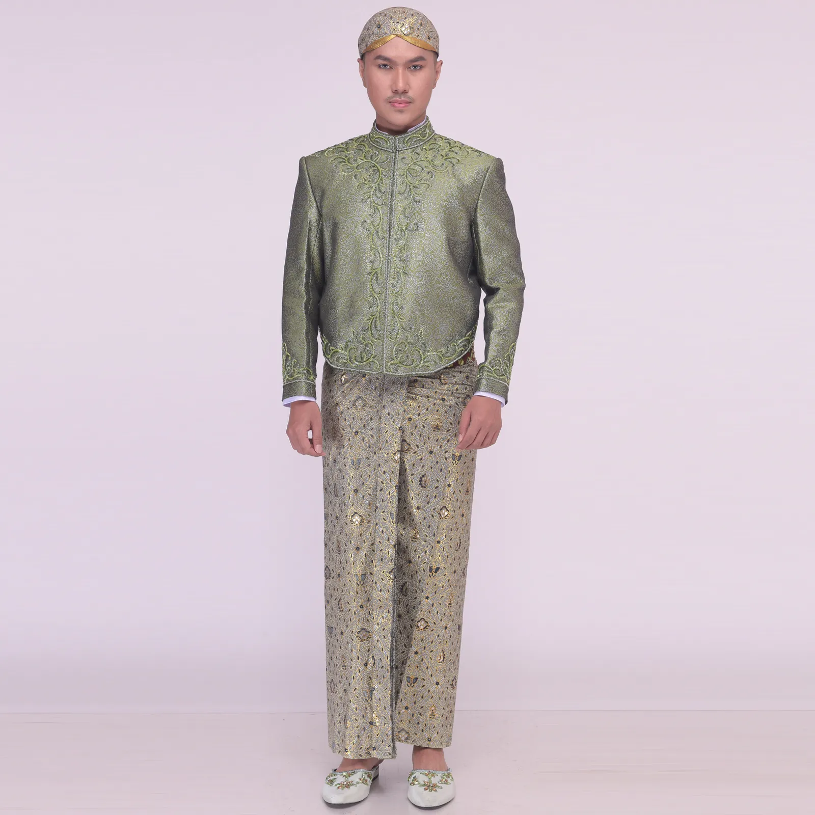 (BJ-159) Beskap Pengantin Hijau Salsabila