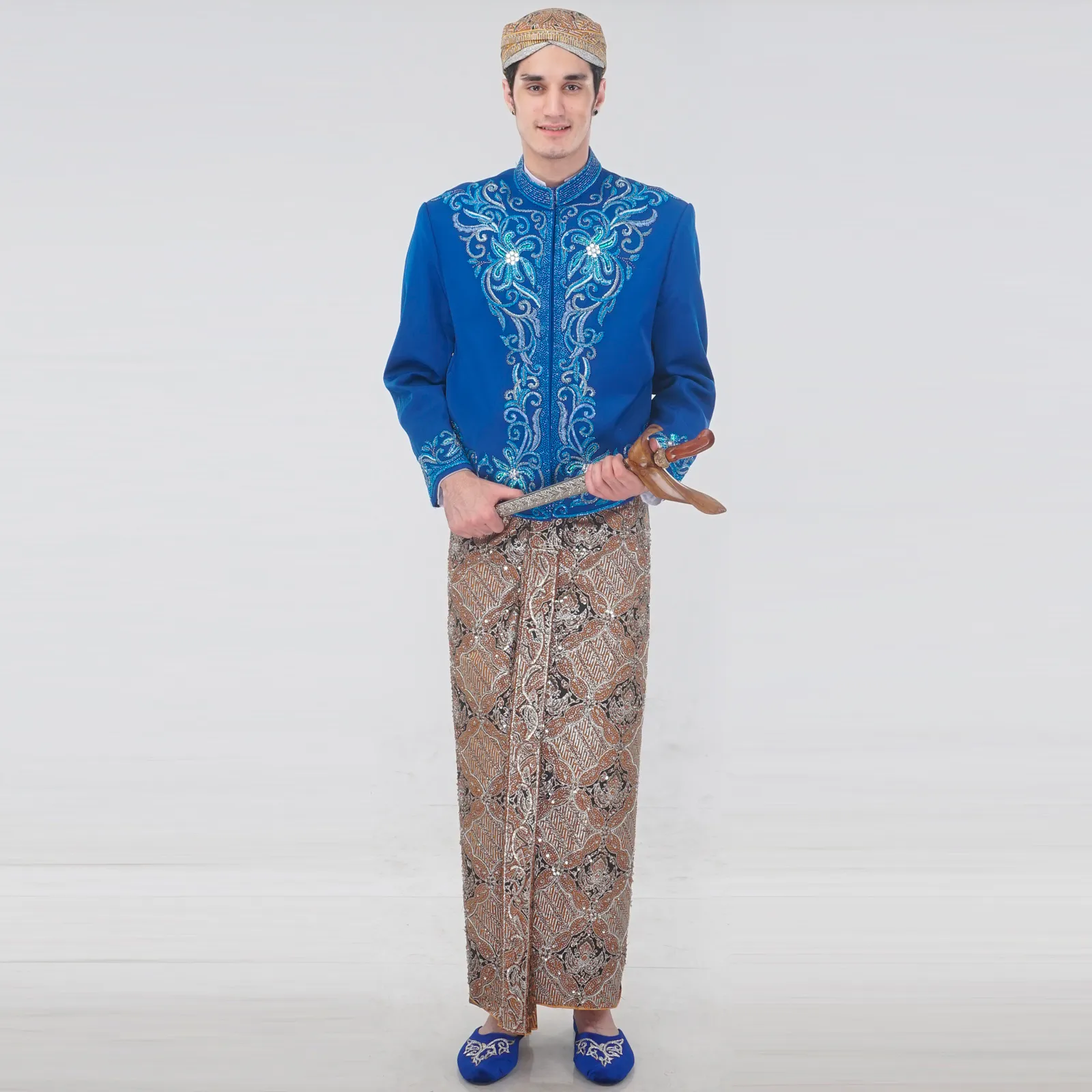 (BJ-007) Beskap Pengantin Biru Juwita