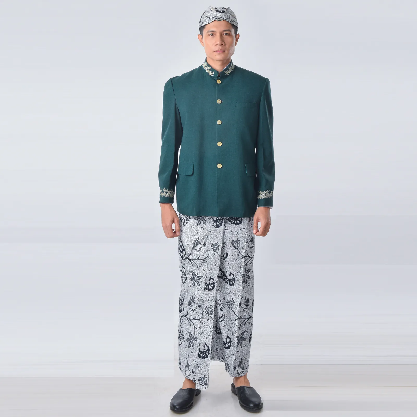 (ATS-009) Beskap Hijau Botol Bordir