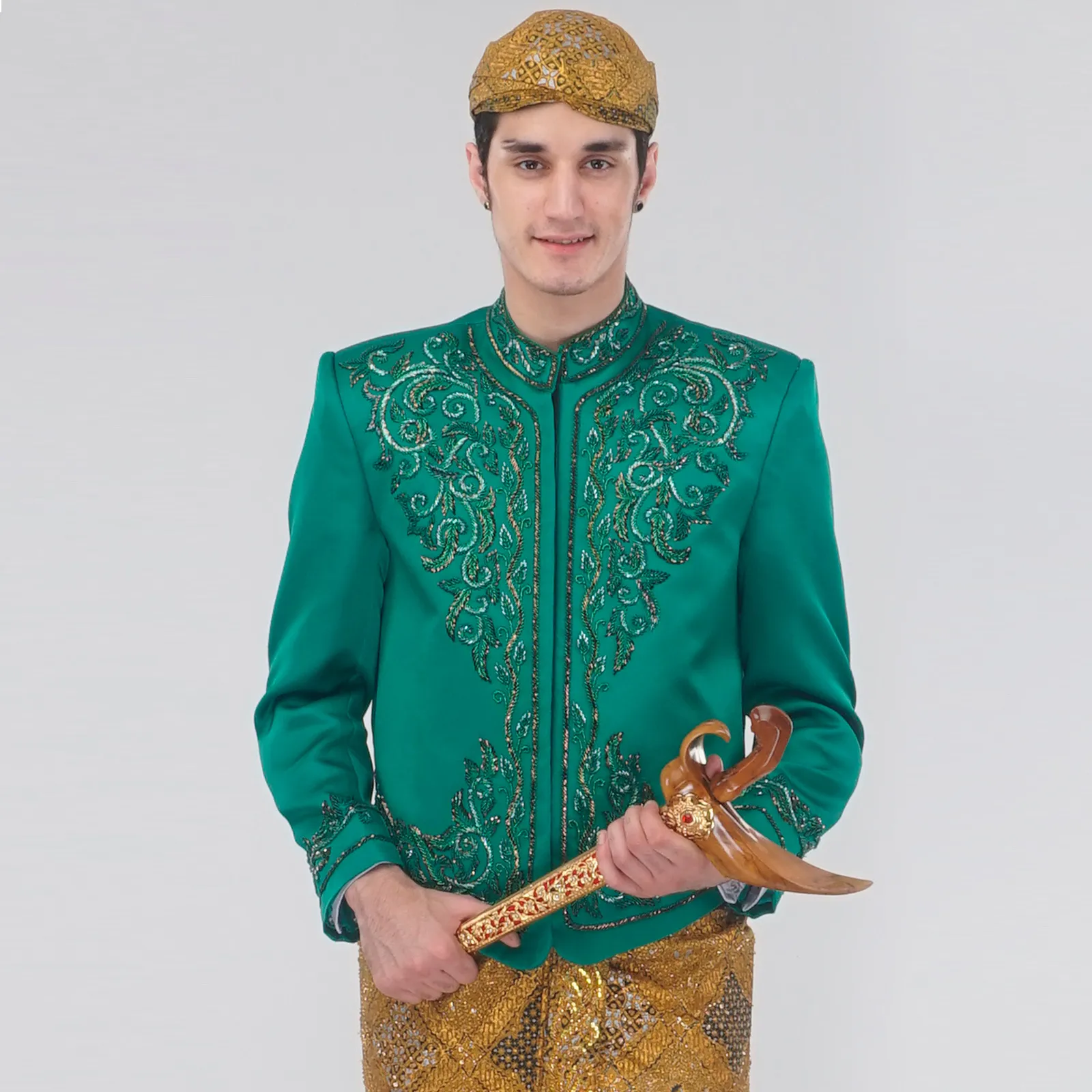 (BJ-070) Beskap Pengantin Hijau Devi Puspa