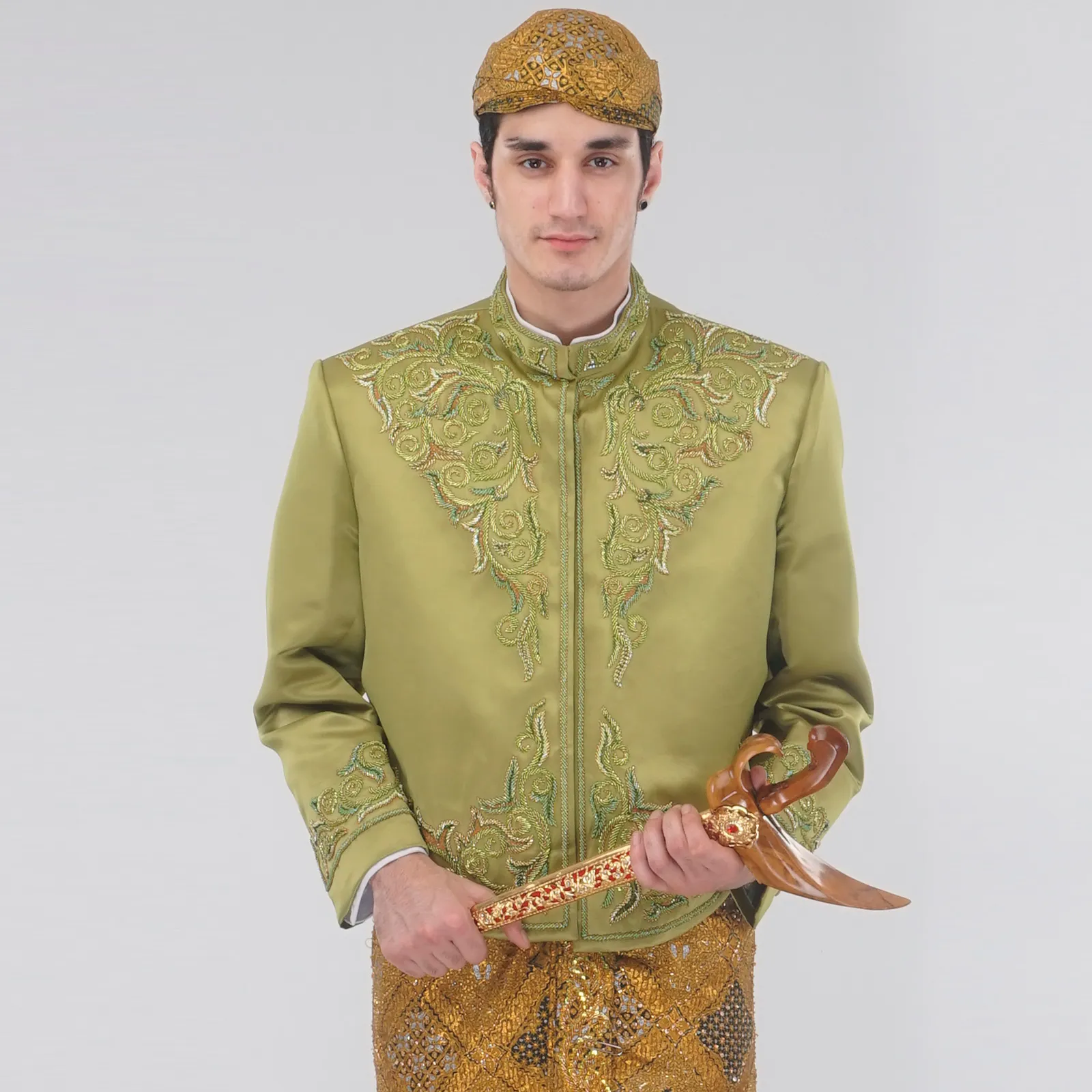 (BJ-071) Beskap Pengantin Hijau Finan