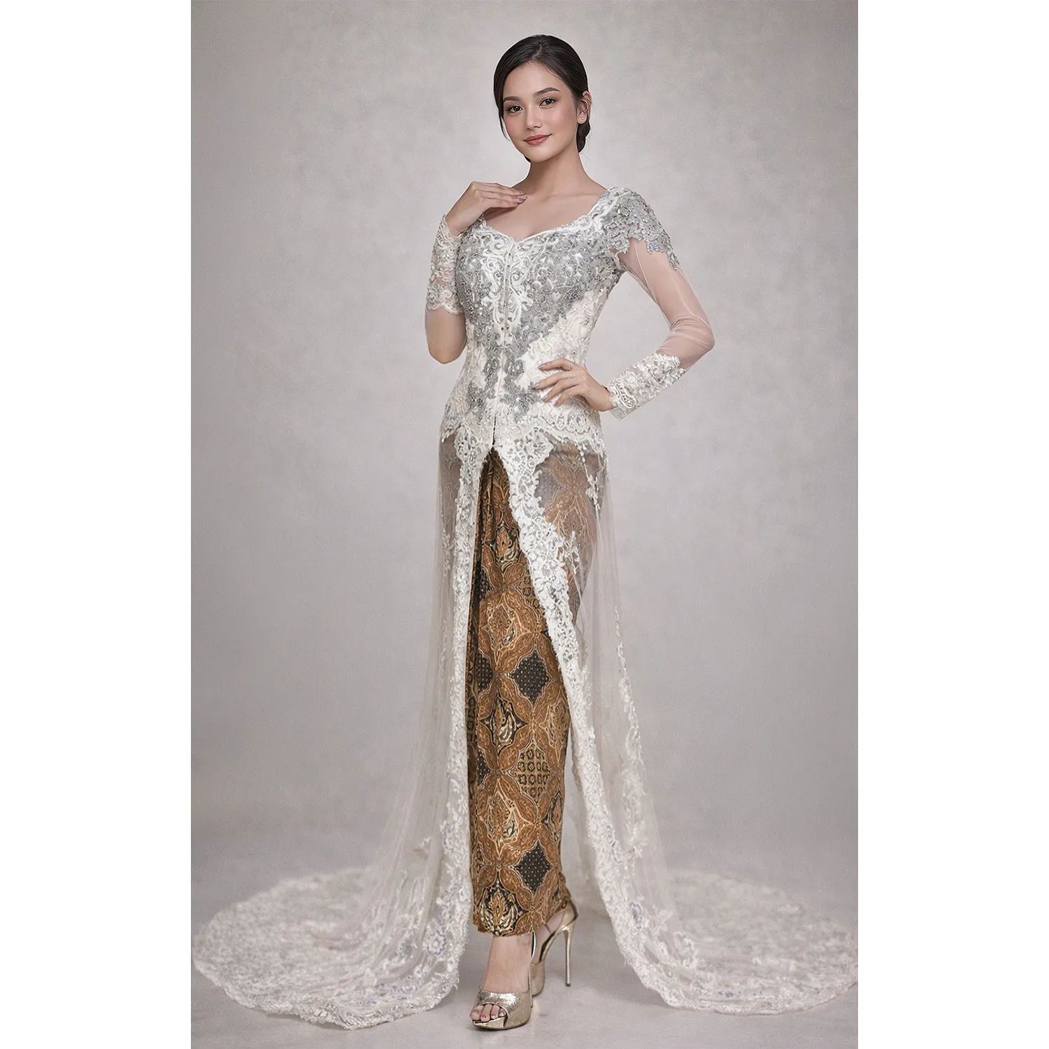 (KR-140) Kebaya Pengantin BW Ungu Febiyanti