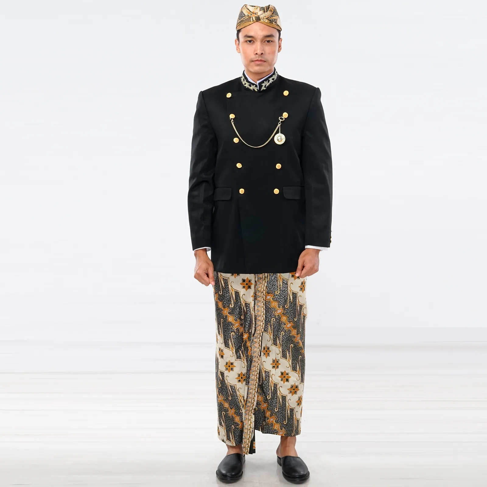 (ATS-015) Beskap Hitam Bordir Kancing 10