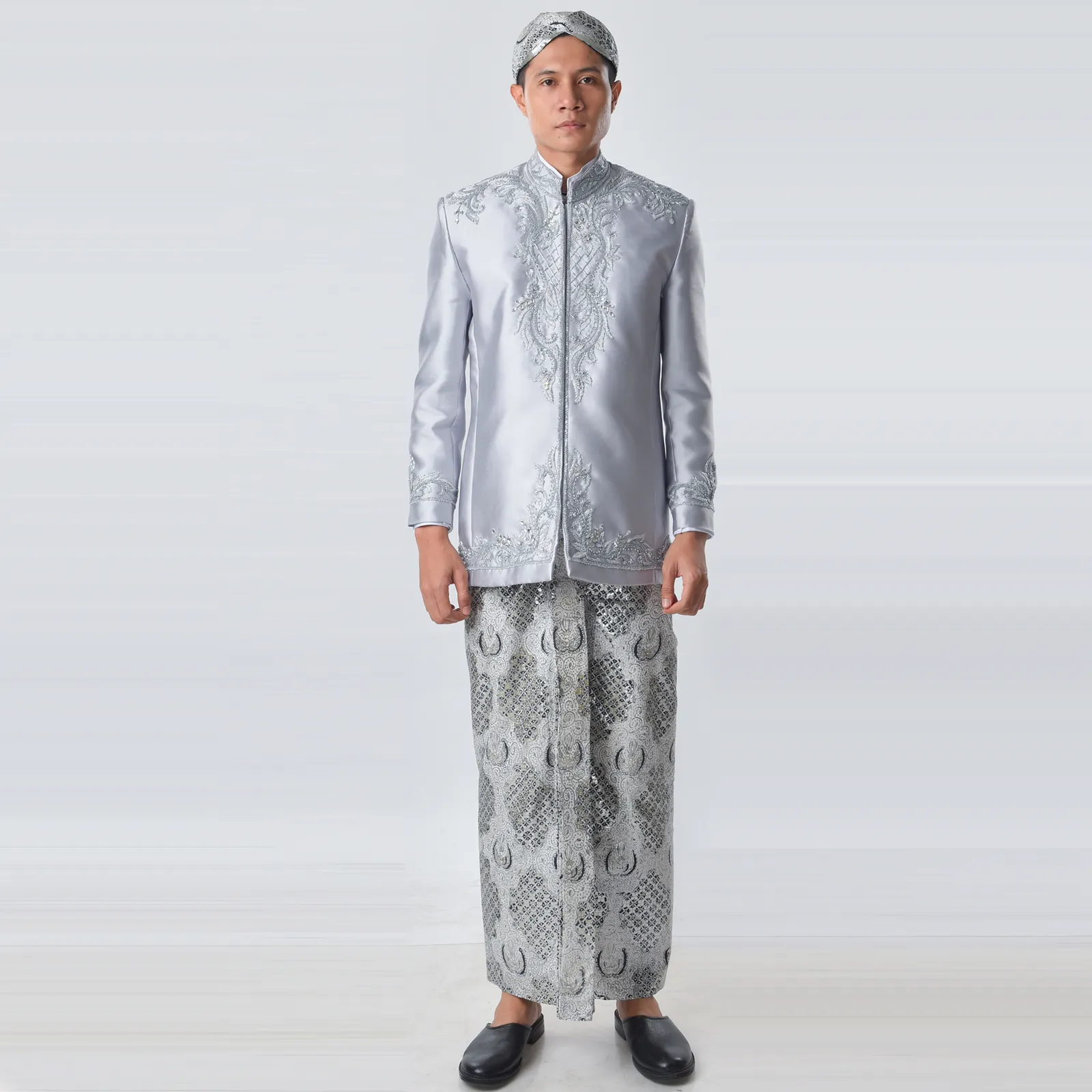 (BS-093) Beskap Pengantin Silver Indah Dewi