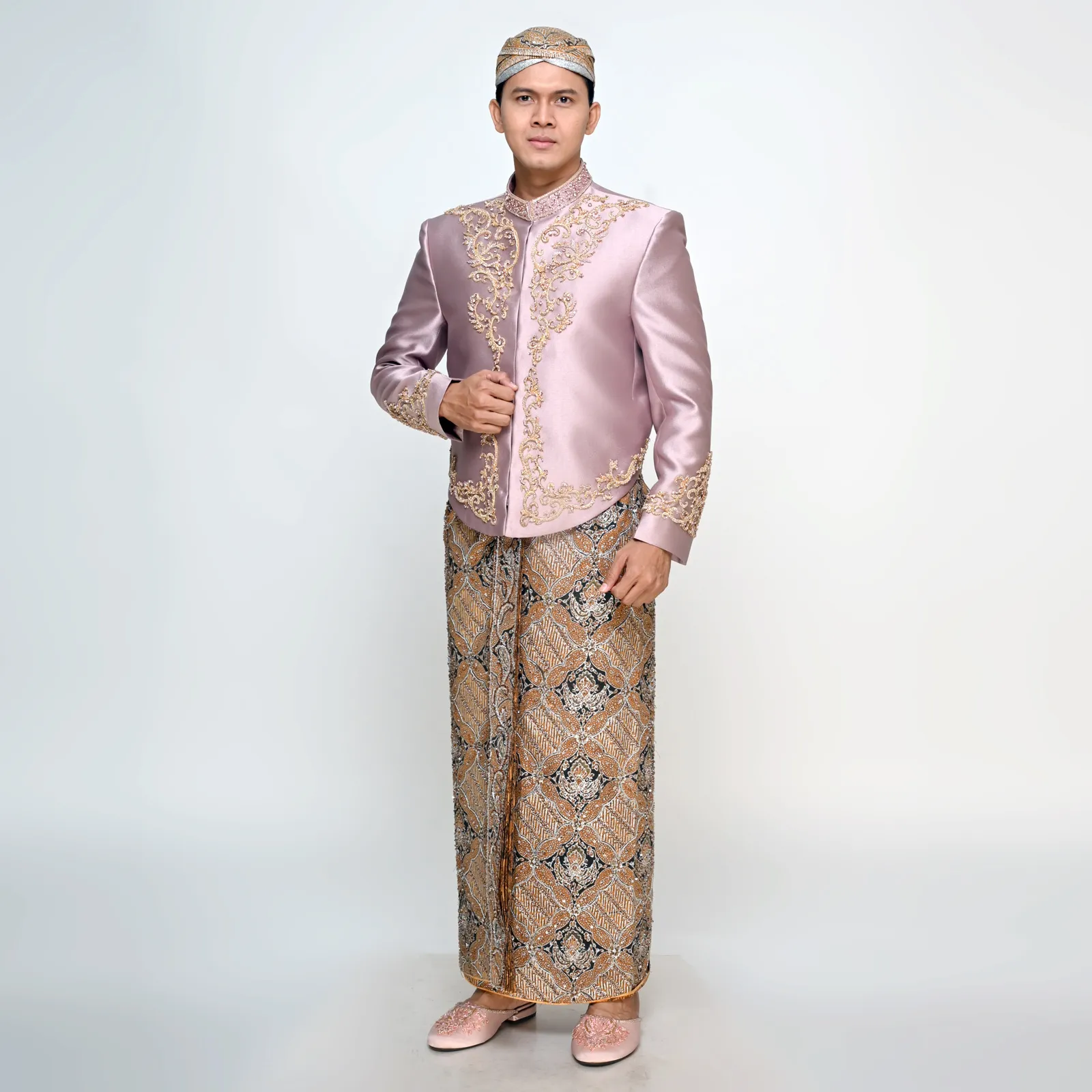 (BJ-185) Beskap Pengantin Ungu Lilac (Jawa)