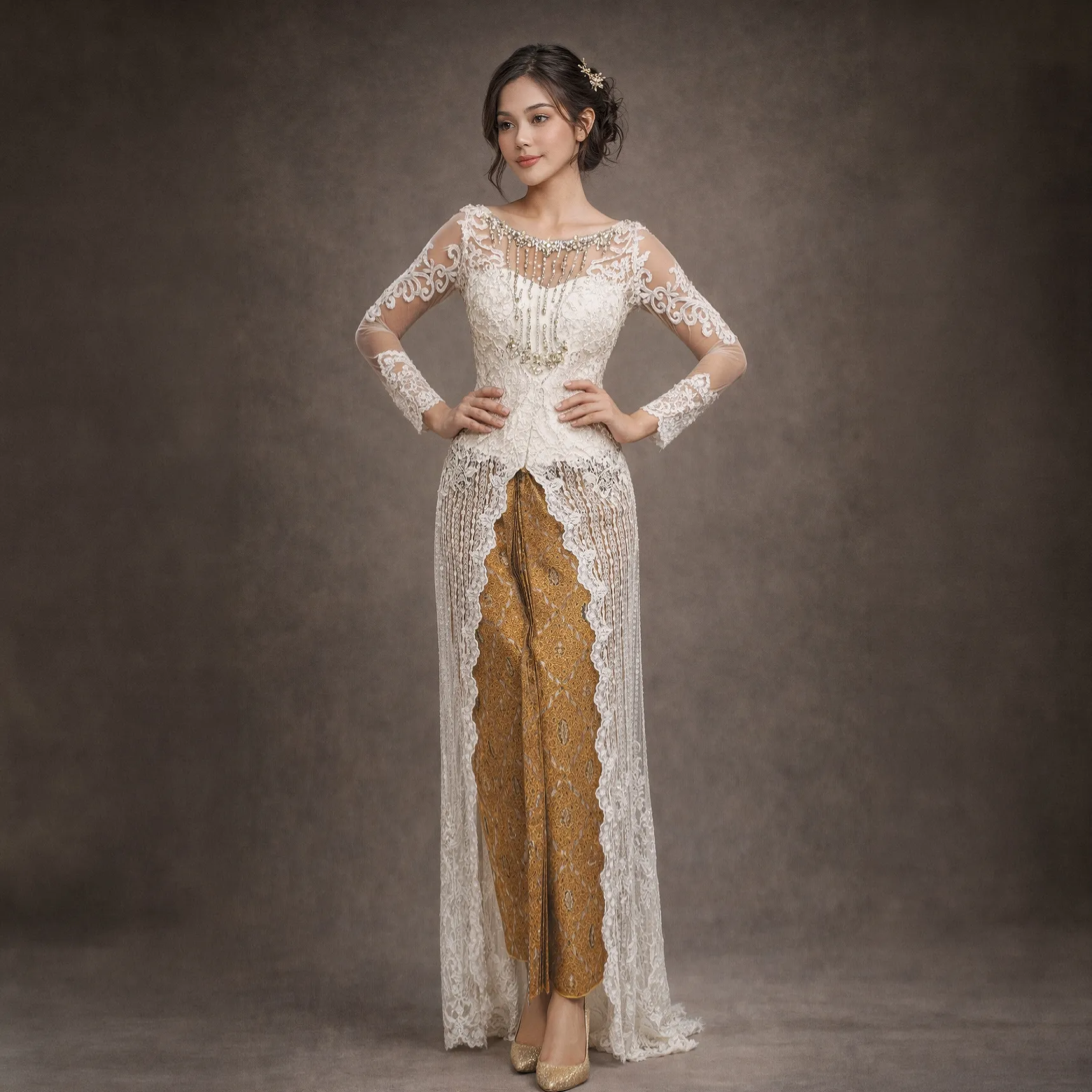 (KM-PU019) Kebaya Pengantin BW Reny