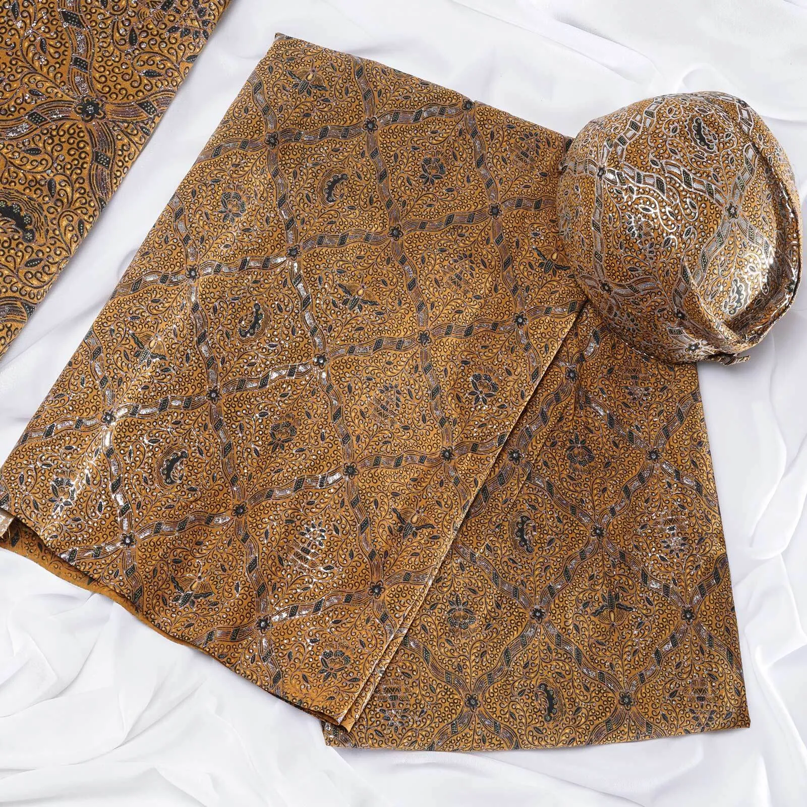 (KAM-079) Kain Pengantin Solo Sidomukti Coklat Widia