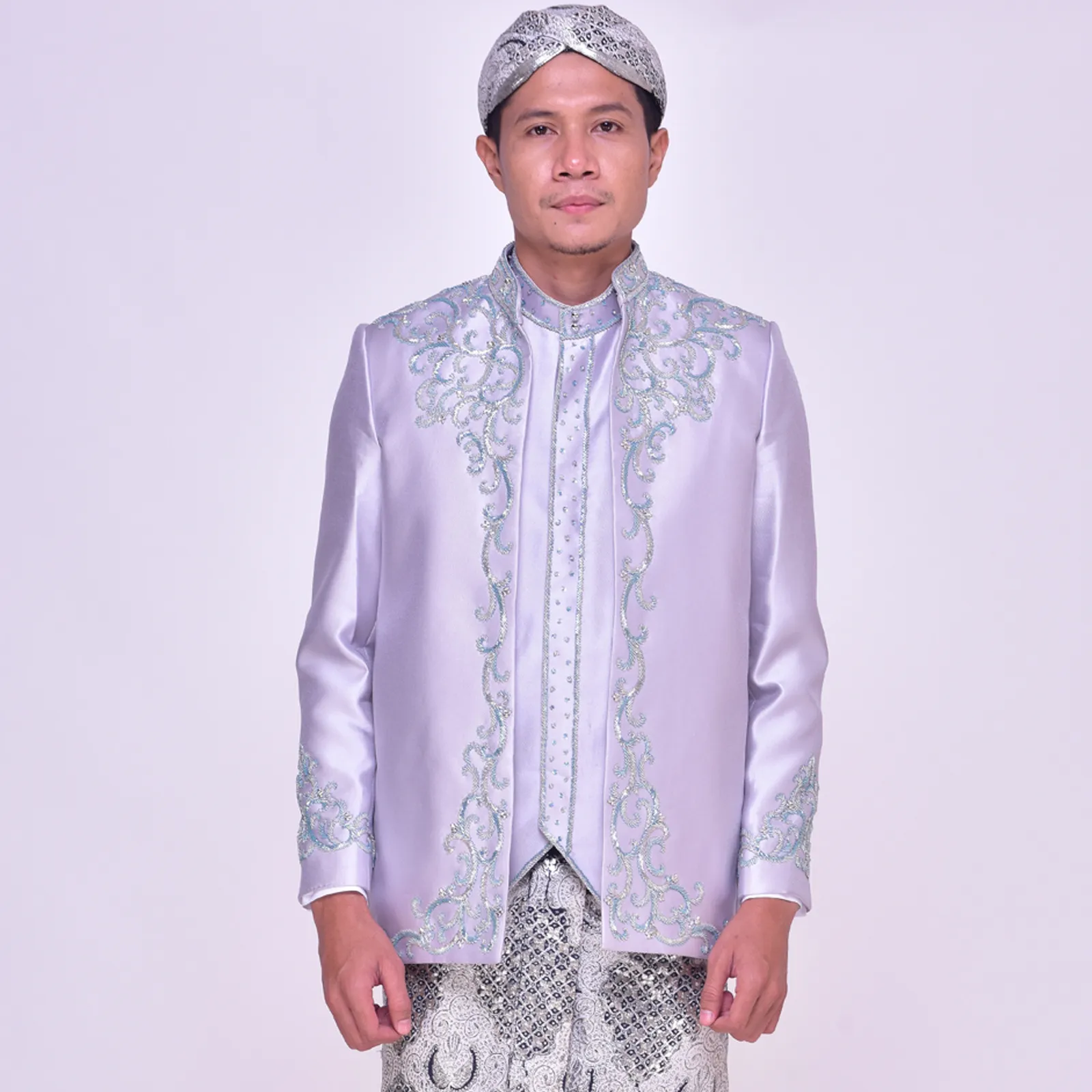 (BS-149) Beskap Pengantin Silver Mint Winnie