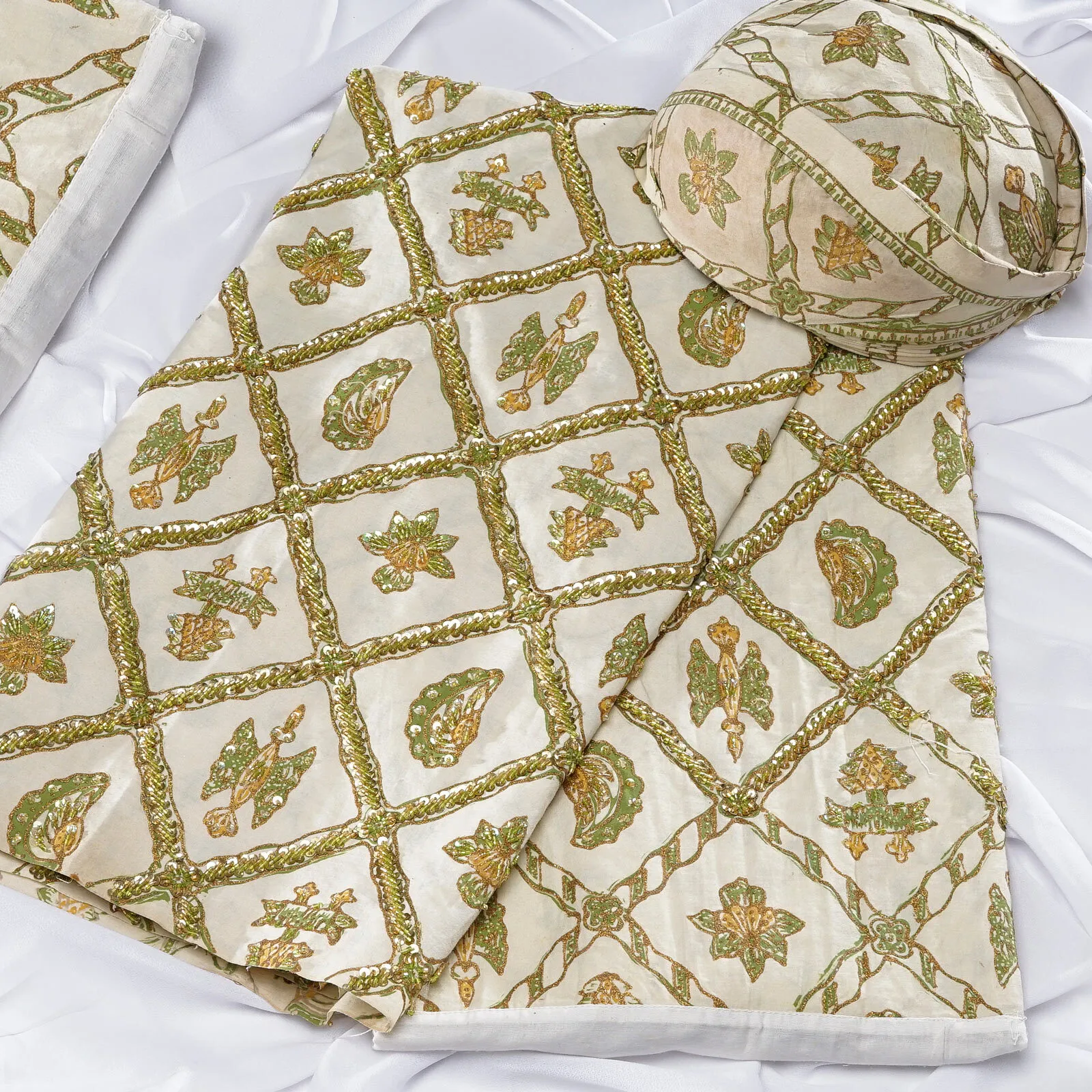 (KAM-088) Kain Pengantin Sunda Sidomukti Hijau