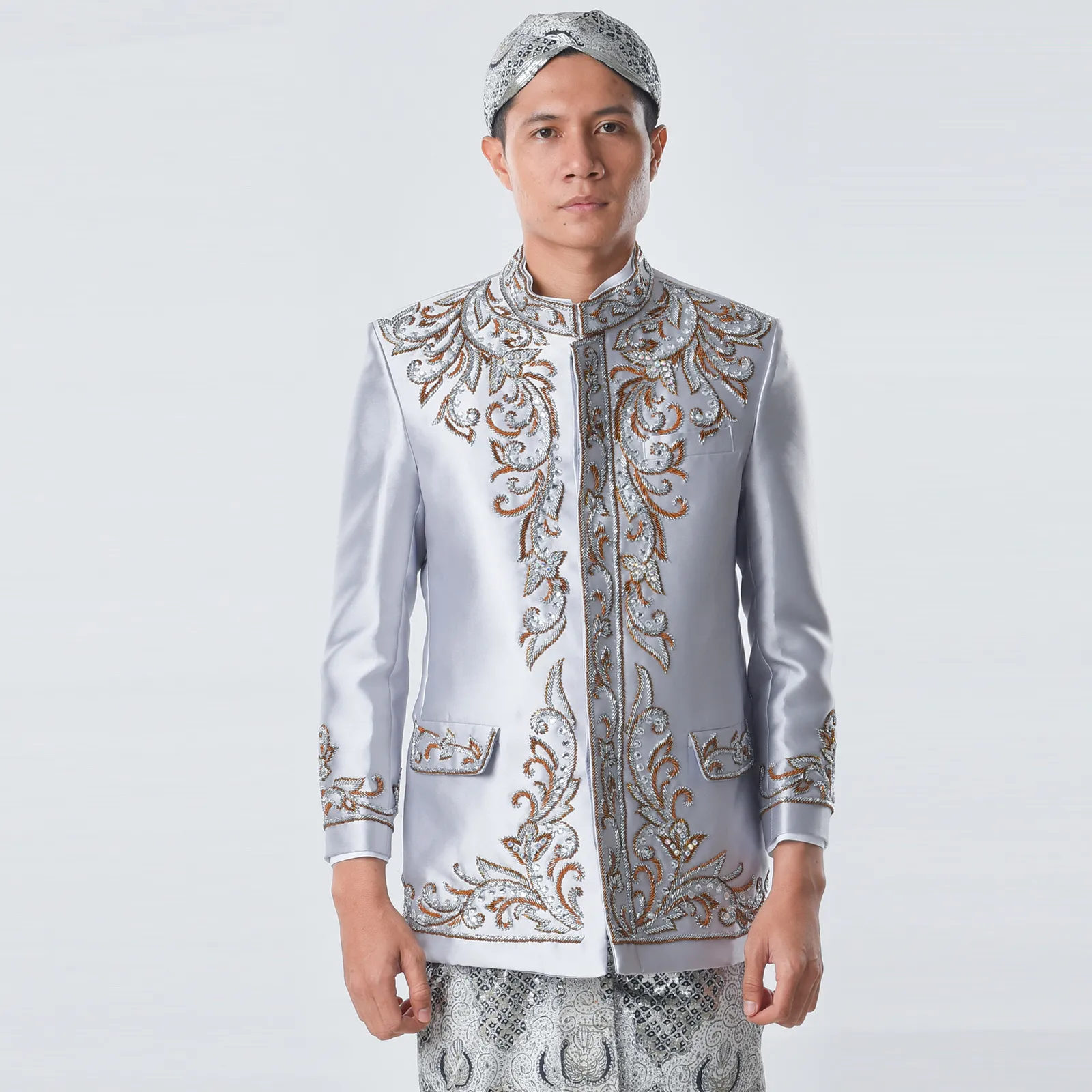 (BS-094) Beskap Pengantin Silver Tembaga Aldila