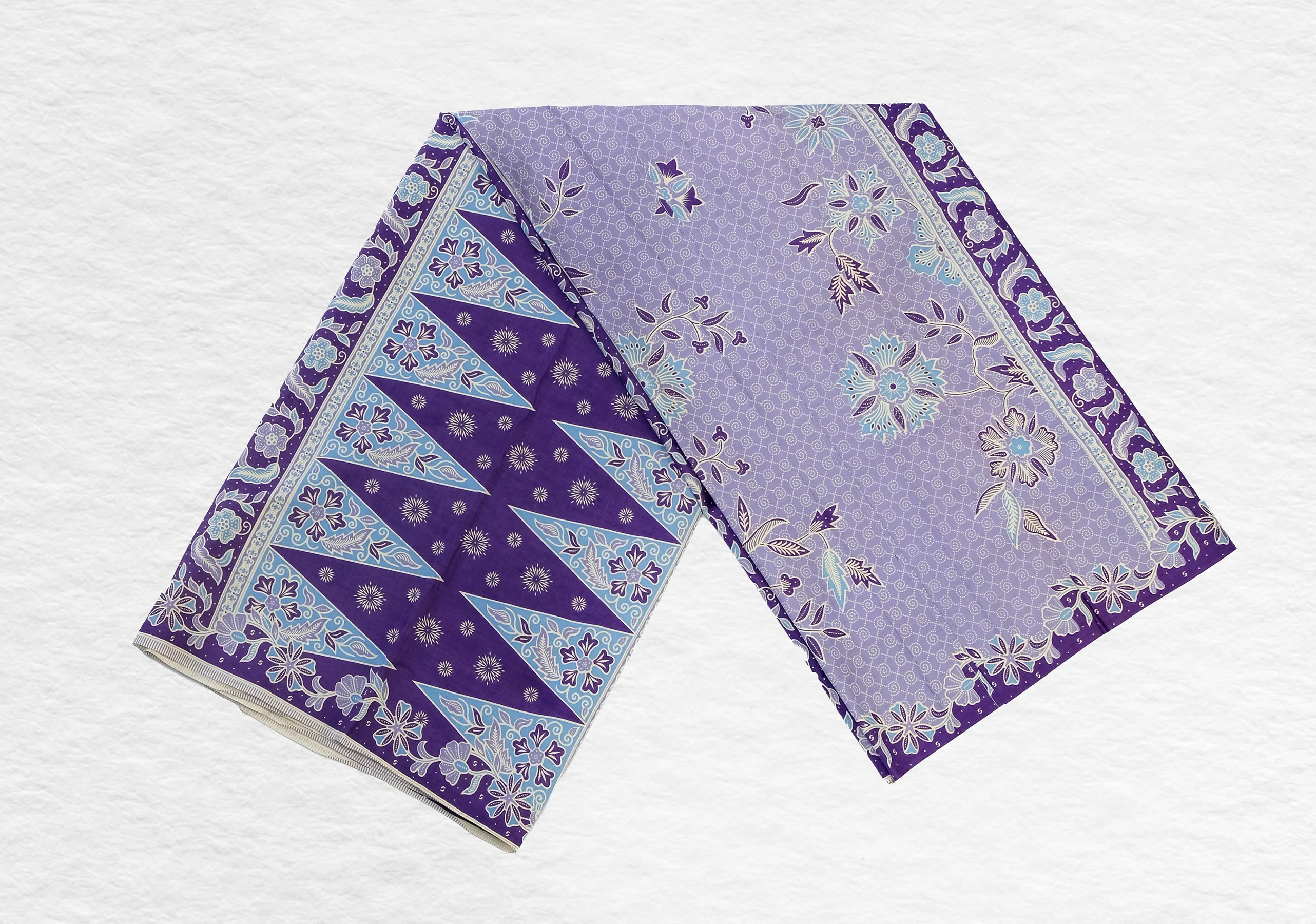 (KAT-100) Kain Betawi Ungu Putih