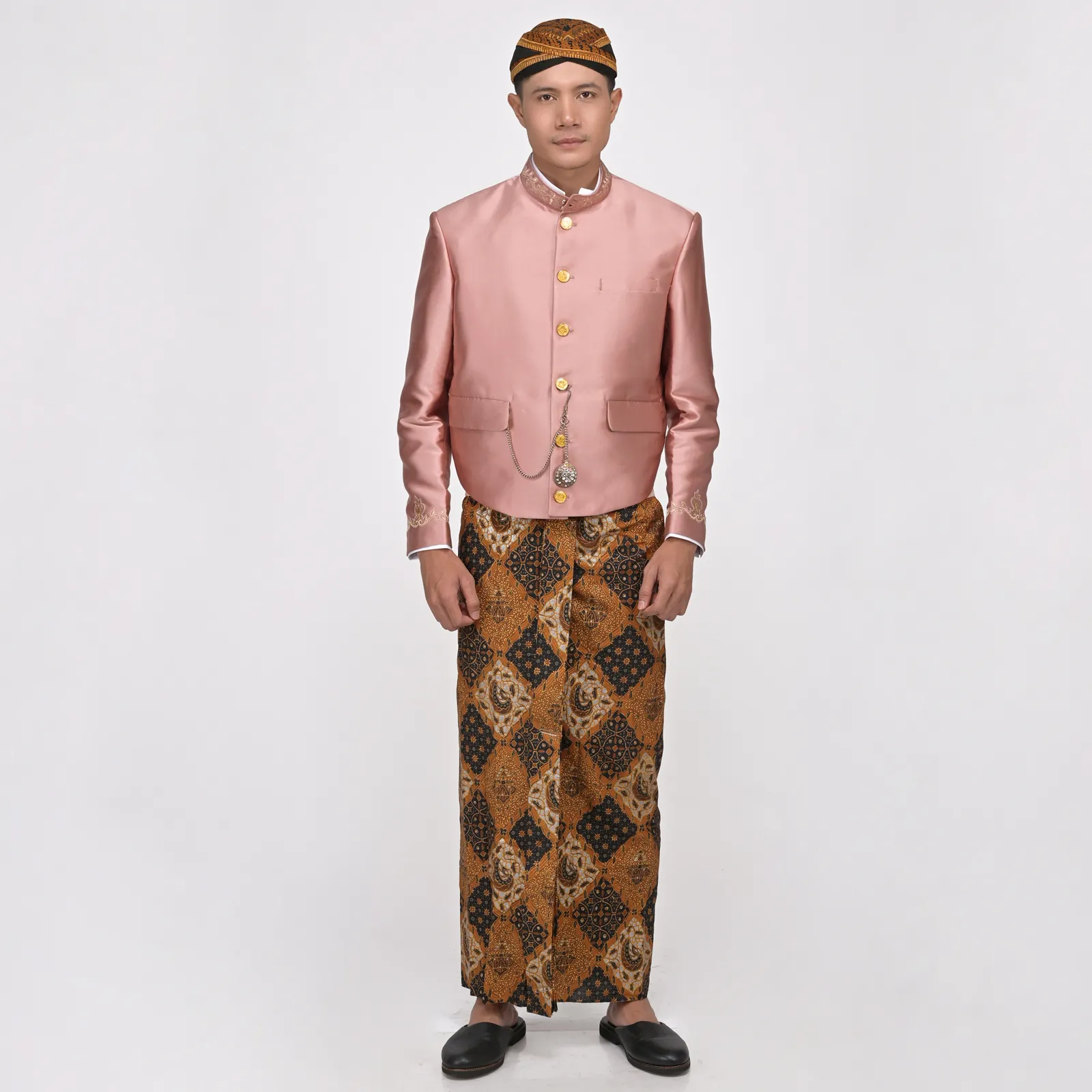 (ATJ-037) Beskap Rosegold bordir atela